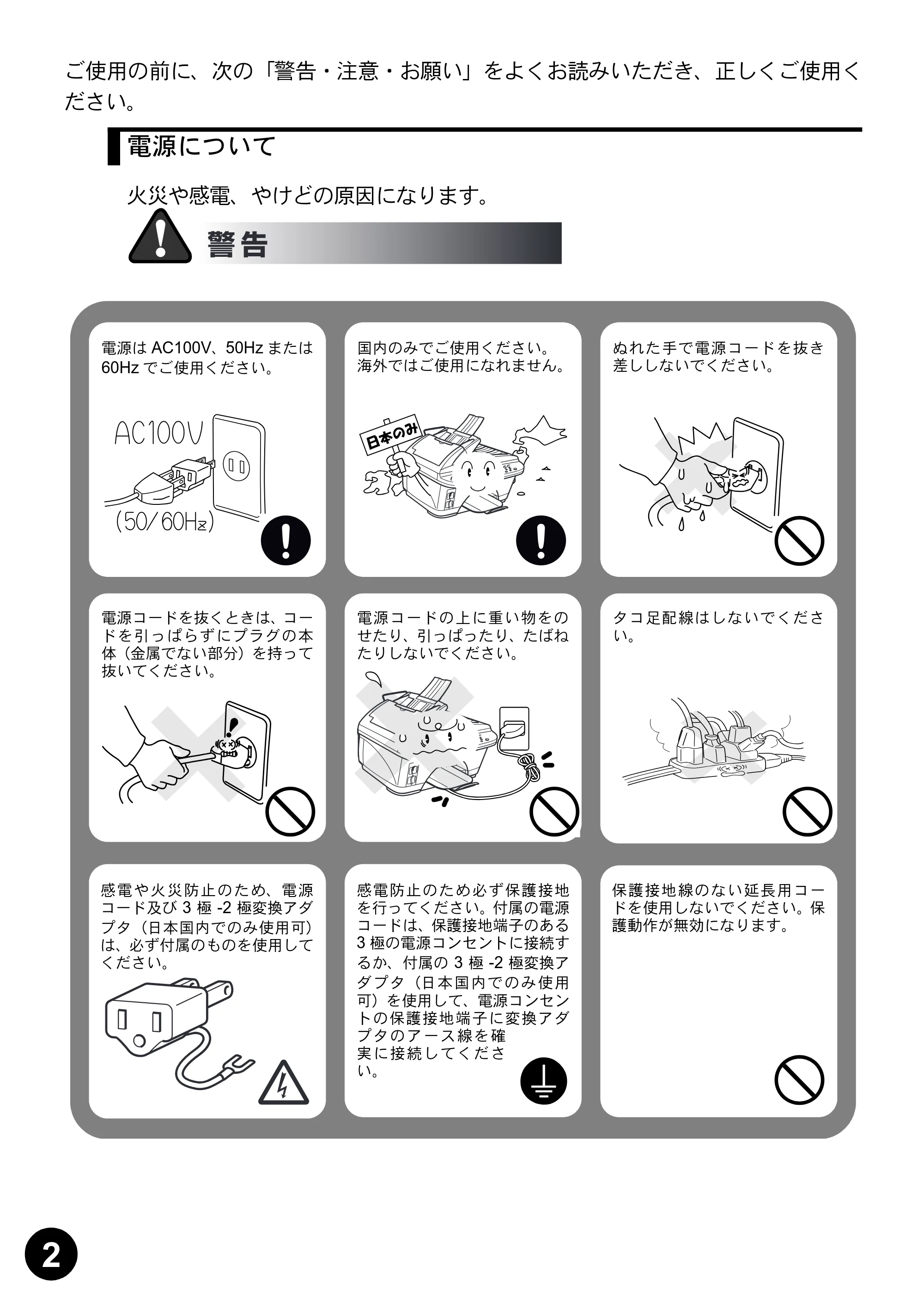 ブラザー MFC-5200J 取扱説明書（本体） — 原本ページ — 4ページ