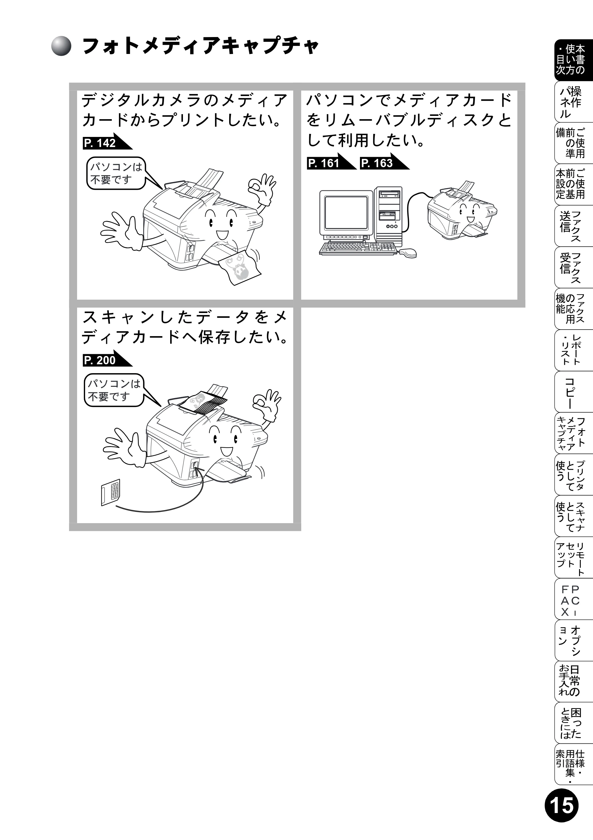 ブラザー MFC-5200J 取扱説明書（本体） — フォトメディアキャプチャ — 原本ページ — 17ページ