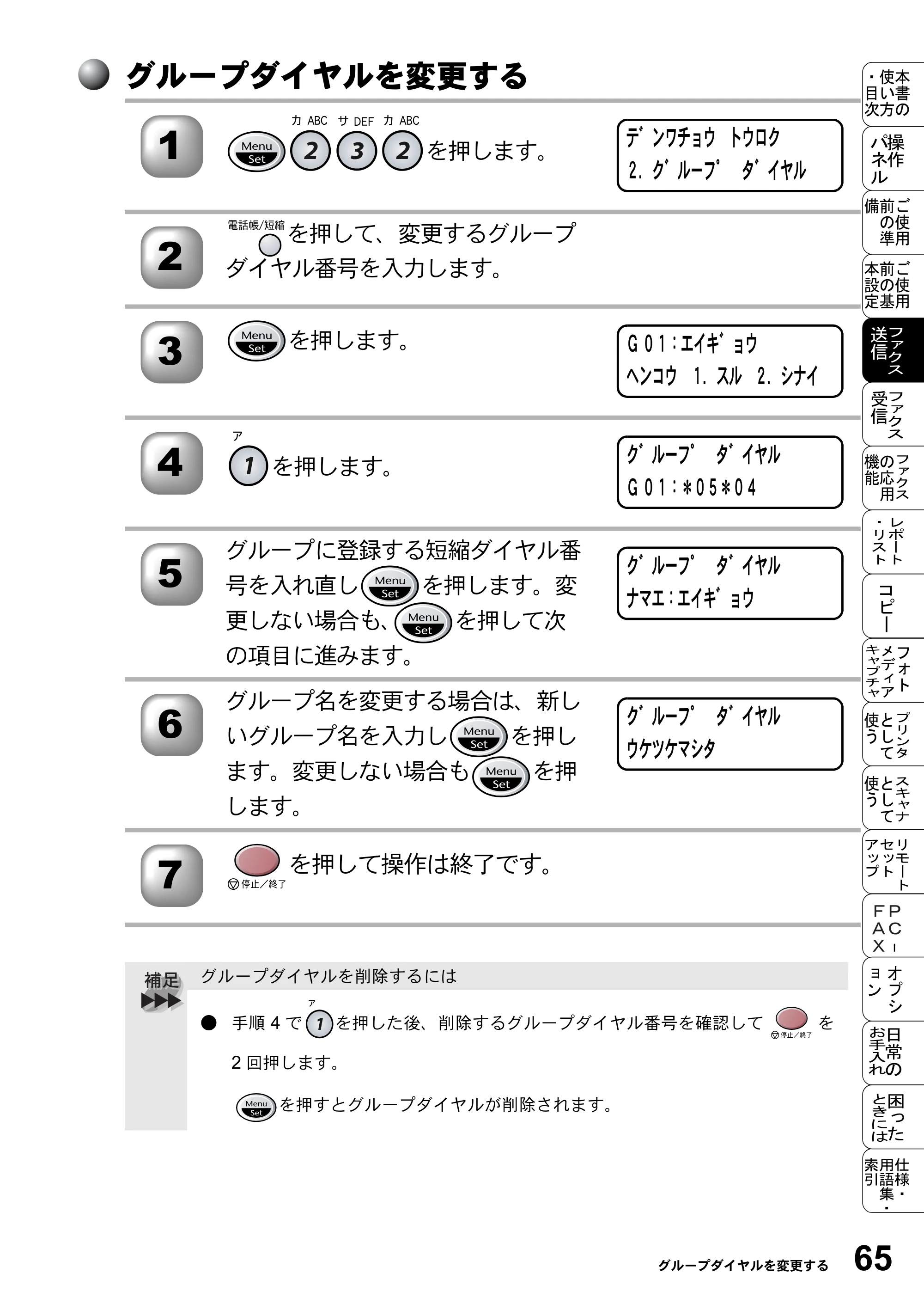 ブラザー MFC-5200J 取扱説明書（本体） — グループダイヤルを変更する — 原本ページ — 91ページ