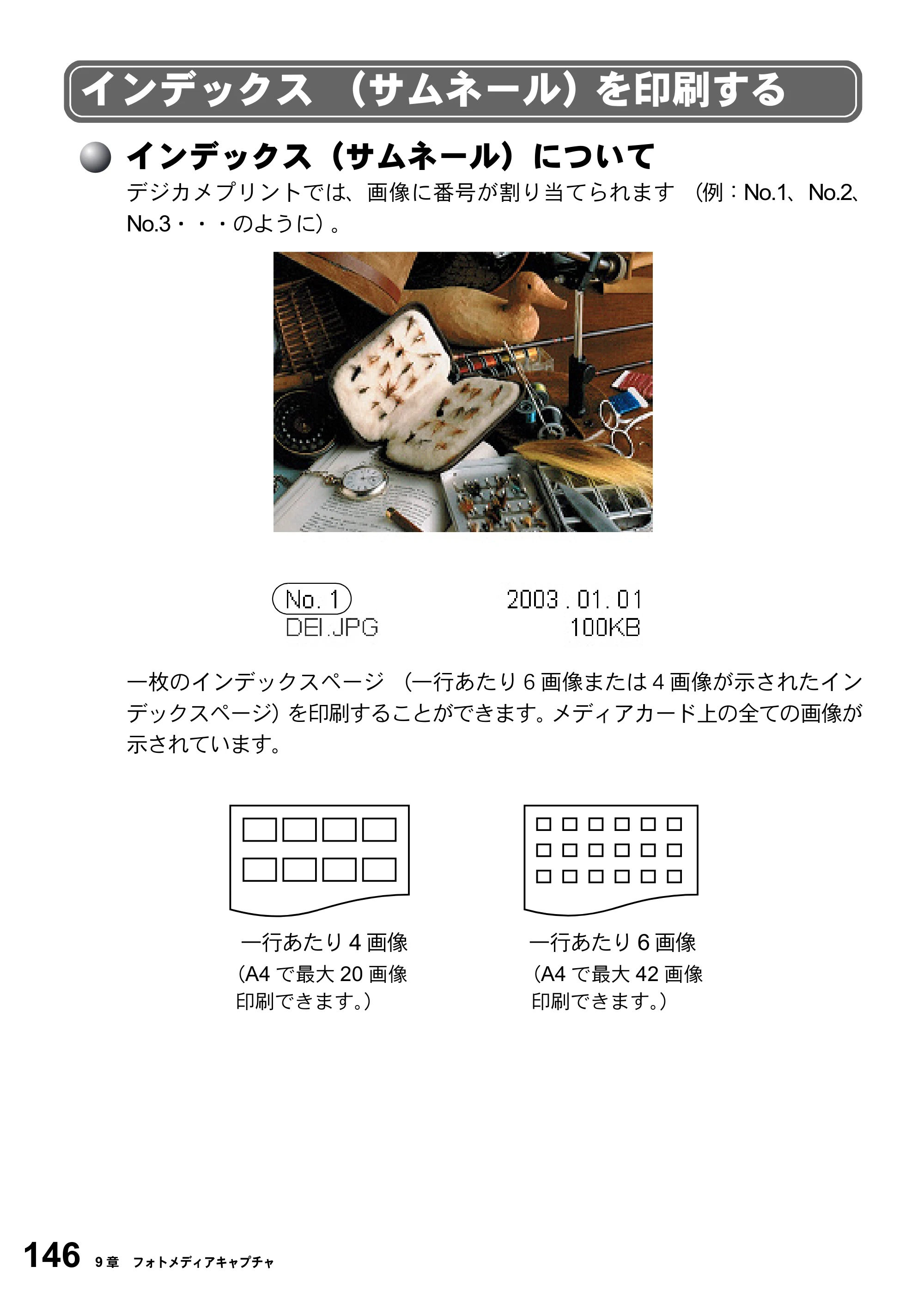 ブラザー MFC-5200J 取扱説明書（本体） — インデックス （サムネール） を印刷する — 原本ページ — 172ページ