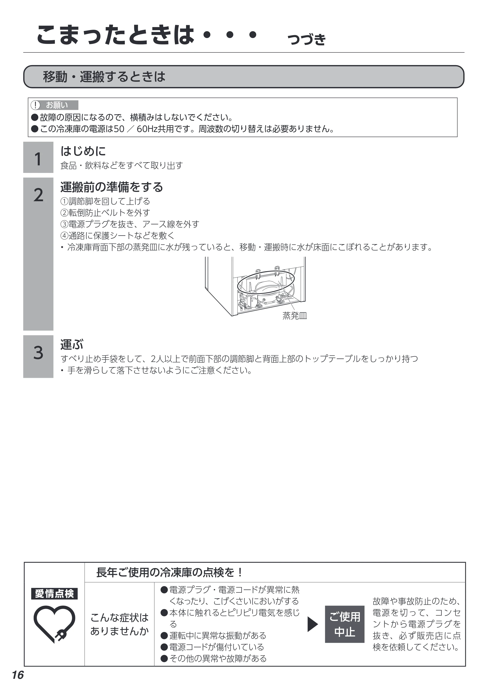 アイリスオーヤマ IUSN-14B 取扱説明書 — こまったときは・・・ つづき — 原本ページ — 16ページ