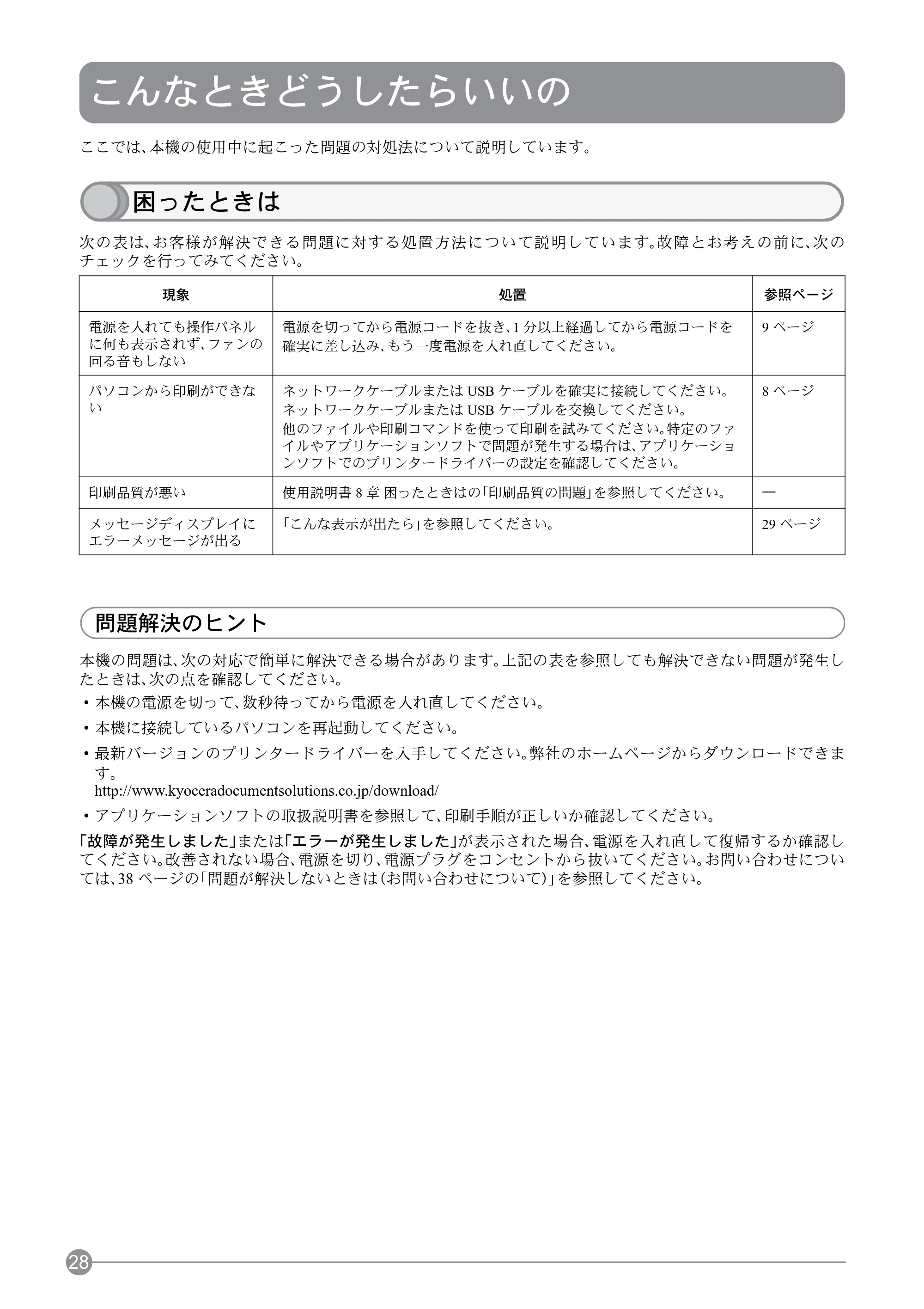 京セラ ECOSYS P3045dn / ECOSYS P3060dn ECOSYS P3060dn/P3045dnクイックガイド — こんなときどうしたらいいの — 原本ページ — 30ページ