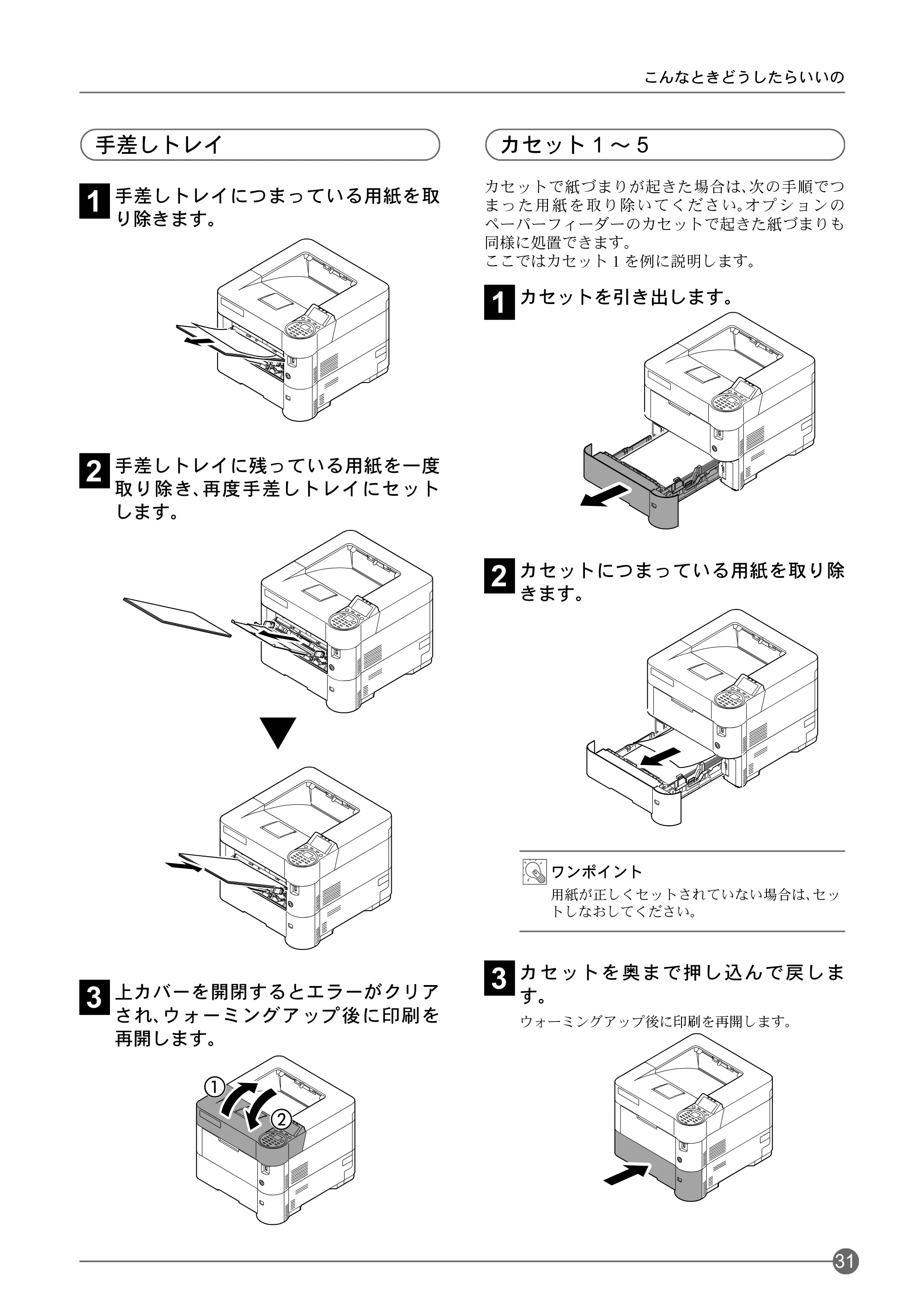 京セラ ECOSYS P3045dn / ECOSYS P3060dn ECOSYS P3060dn/P3045dnクイックガイド — 手差しトレイ — 原本ページ — 33ページ