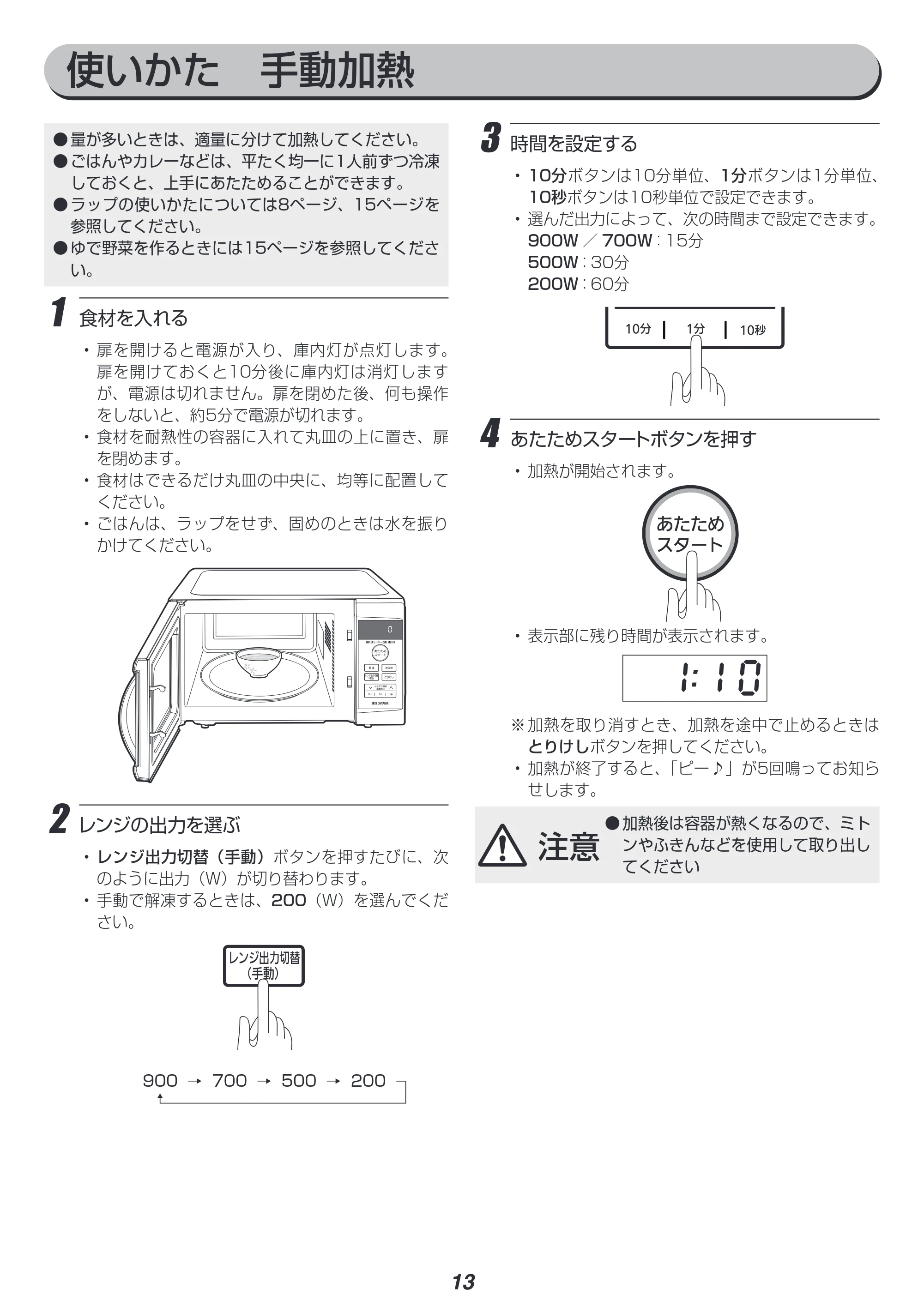アイリスオーヤマ IMB-T2201 取扱説明書 — 原本ページ — 13ページ