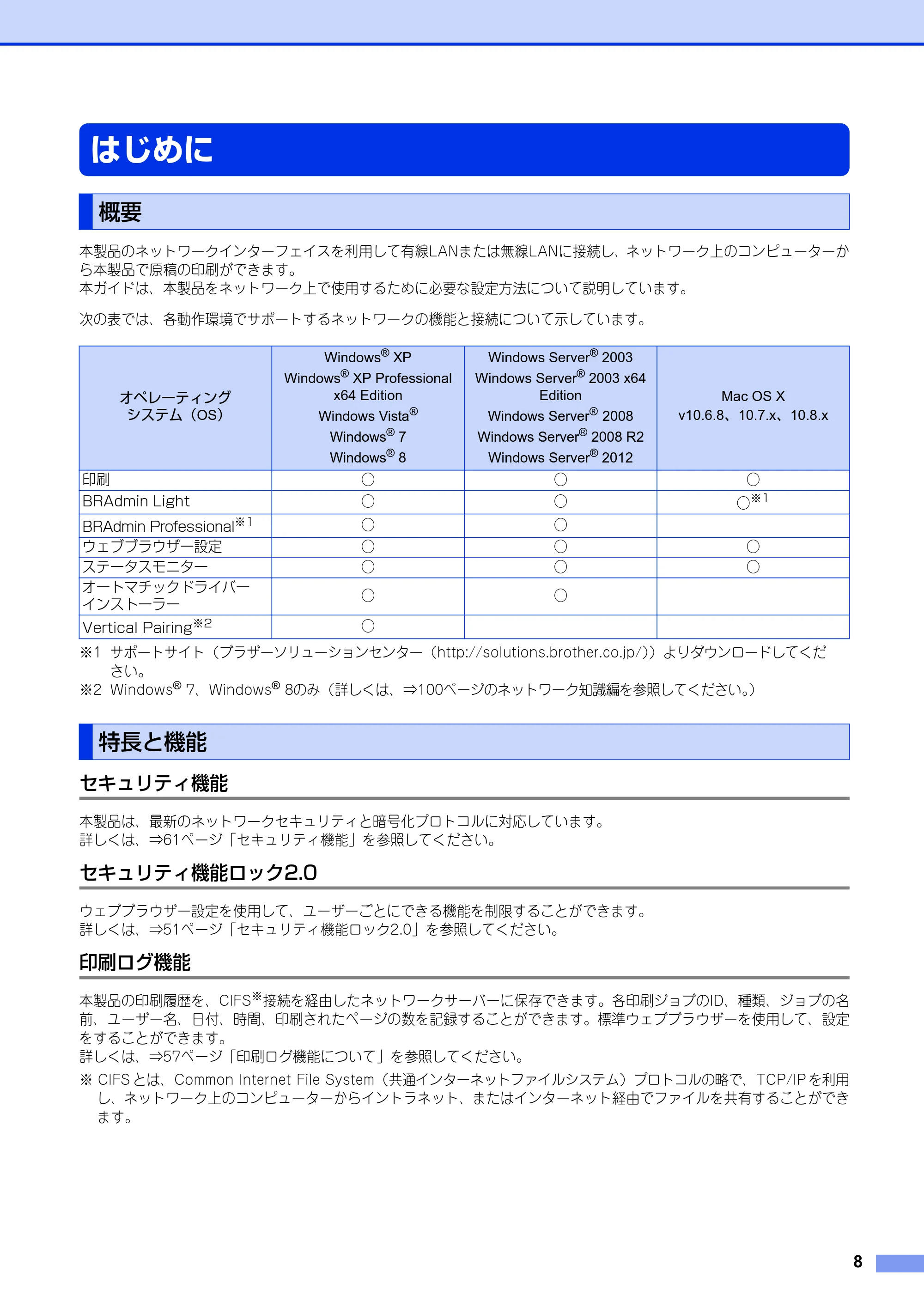 ブラザー HL-3140CW / HL-3170CDW ユーザーズガイド ~ネットワーク編~ — はじめに — 原本ページ — 9ページ