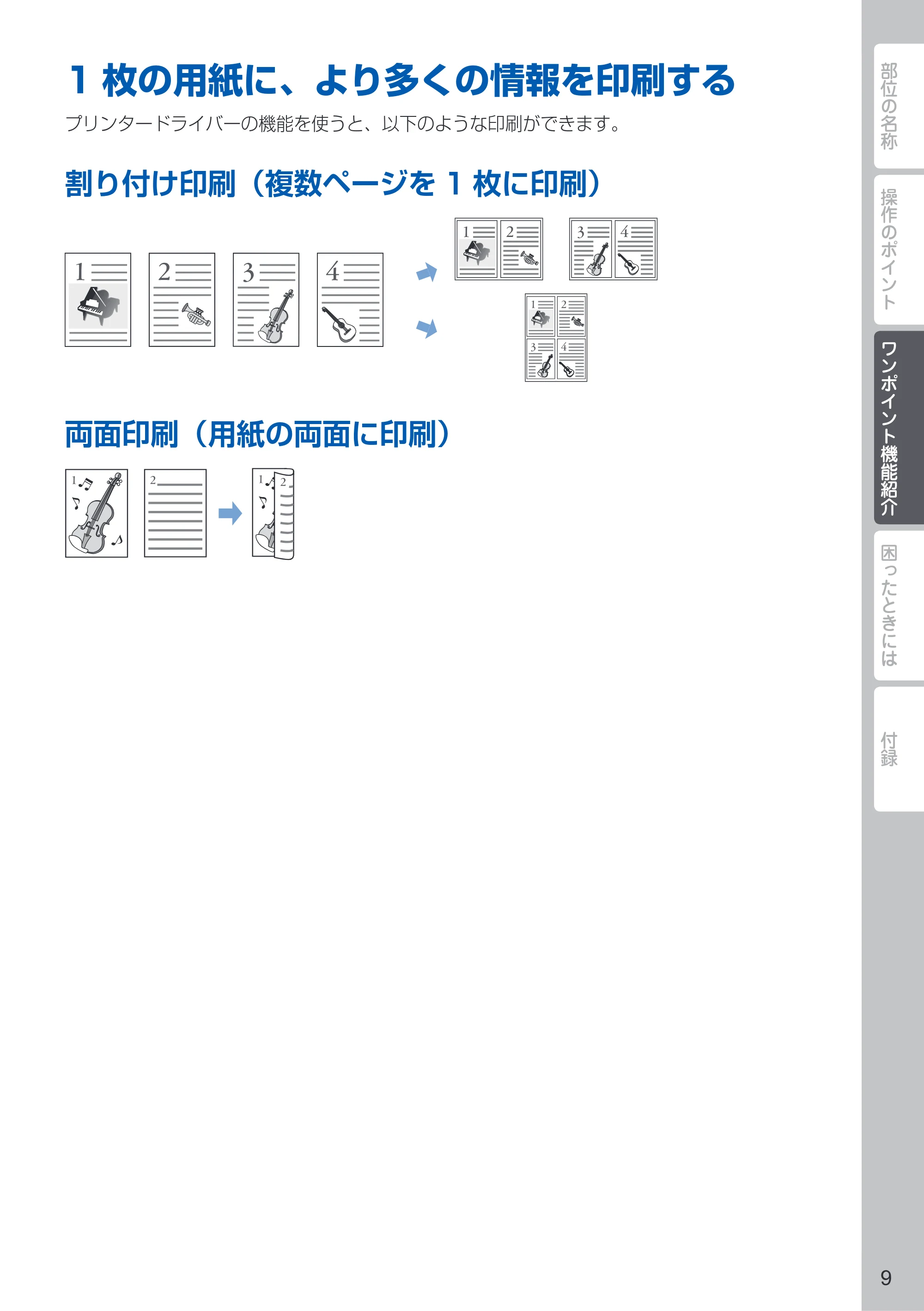 キヤノン PIXUS iX6830 PIXUS 早わかり 2022年3月3日掲載（PDF：2.74MB） — 1 枚の用紙に、より多くの情報を印刷する — 原本ページ — 11ページ