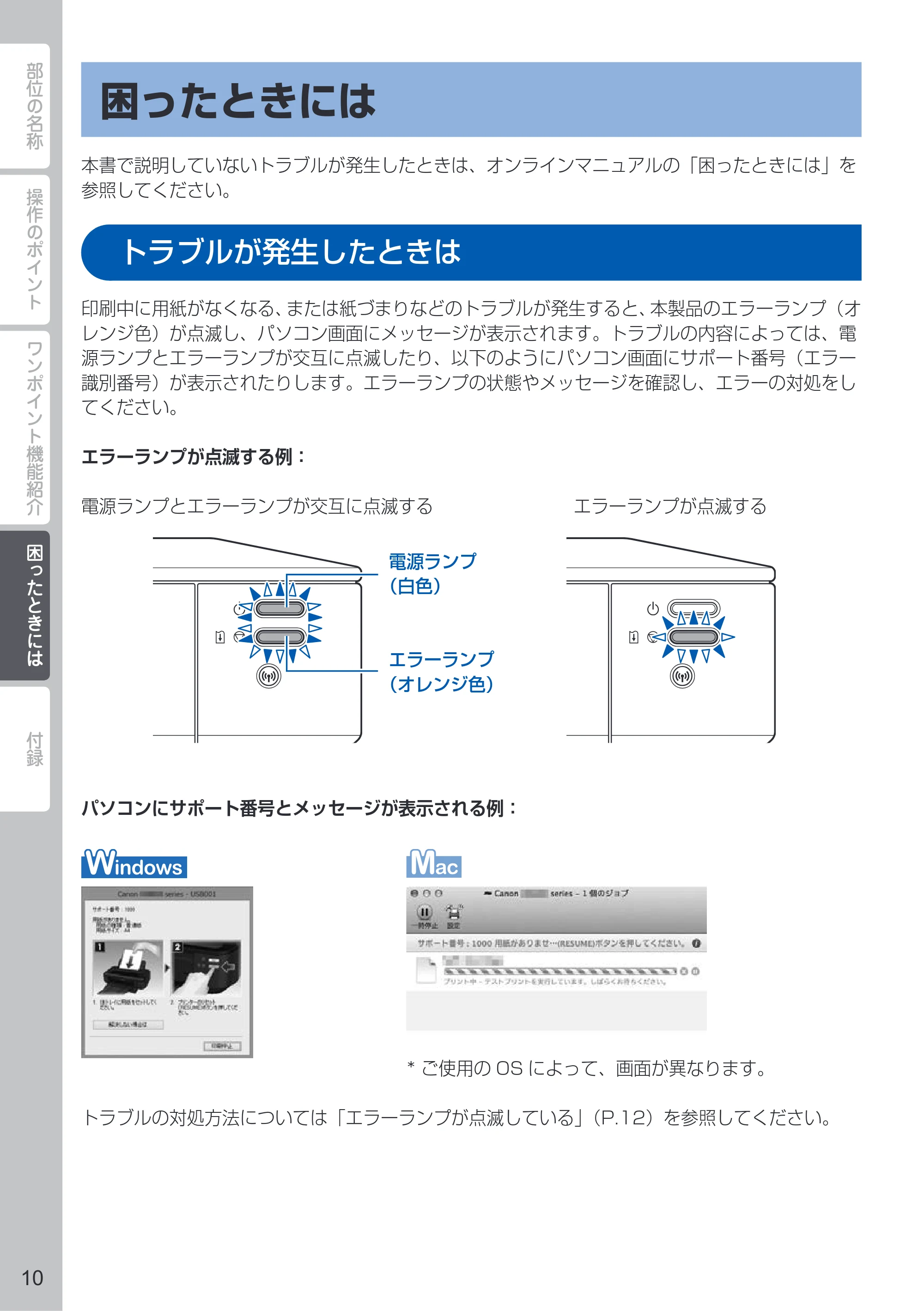キヤノン PIXUS iX6830 PIXUS 早わかり 2022年3月3日掲載（PDF：2.74MB） — 困ったときには — 原本ページ — 12ページ