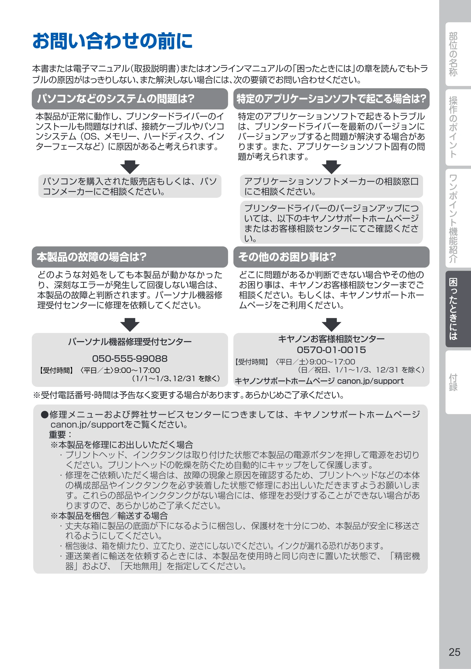 キヤノン PIXUS iX6830 PIXUS 早わかり 2022年3月3日掲載（PDF：2.74MB） — お問い合わせの前に — 原本ページ — 27ページ