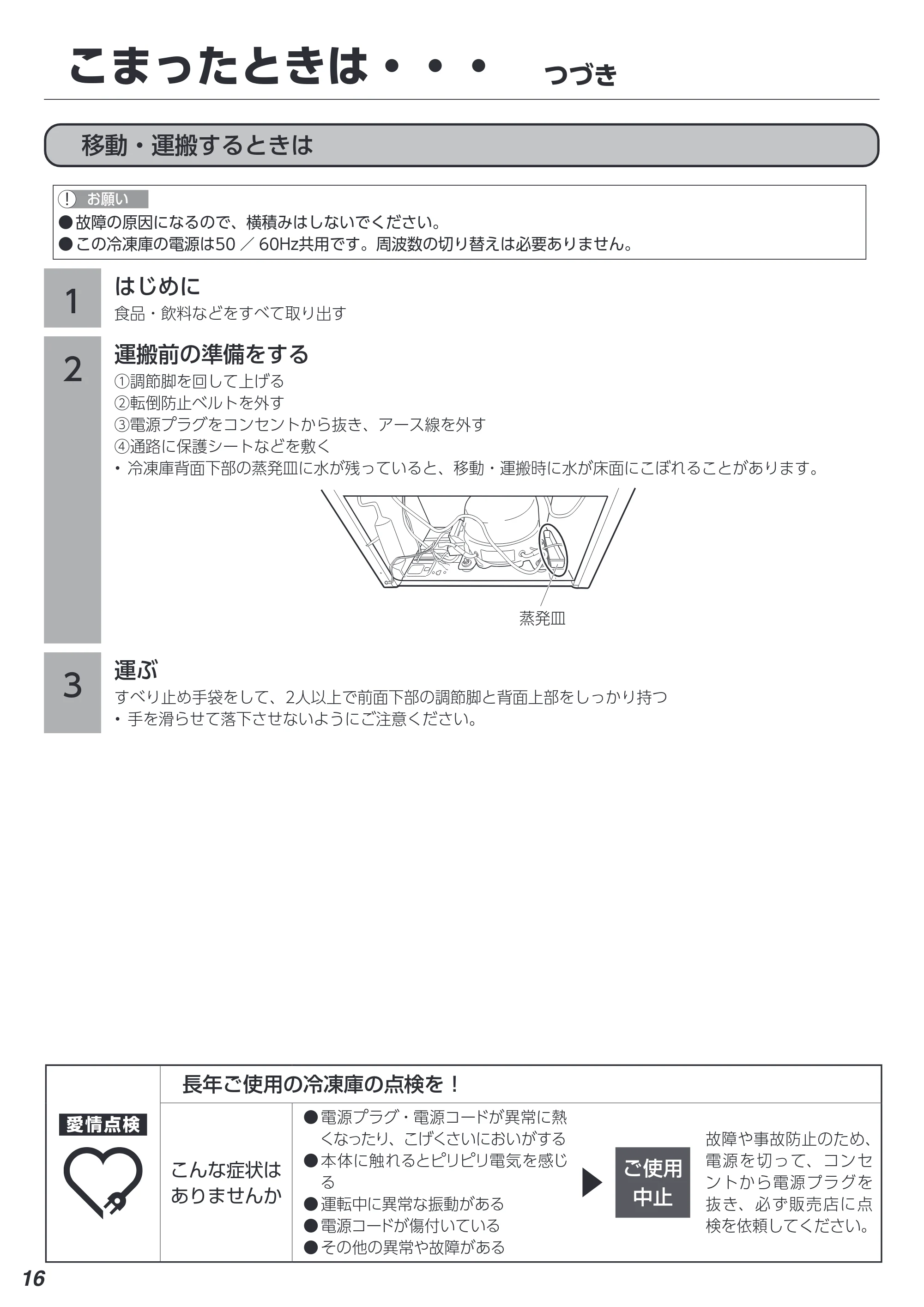 アイリスオーヤマ KUSN-S12A 取扱説明書 — こまったときは・・・ つづき — 原本ページ — 16ページ