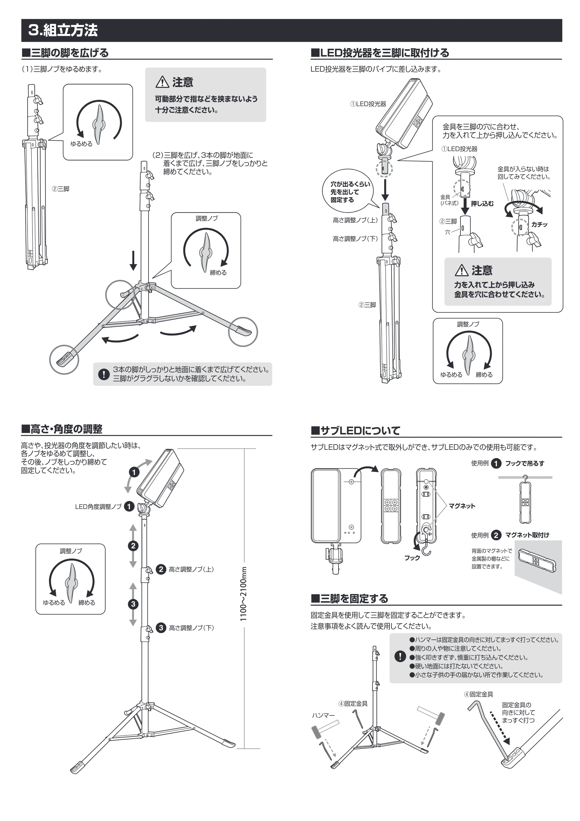 サンワサプライ LED-FL3 取扱説明書 — 原本ページ — 3ページ