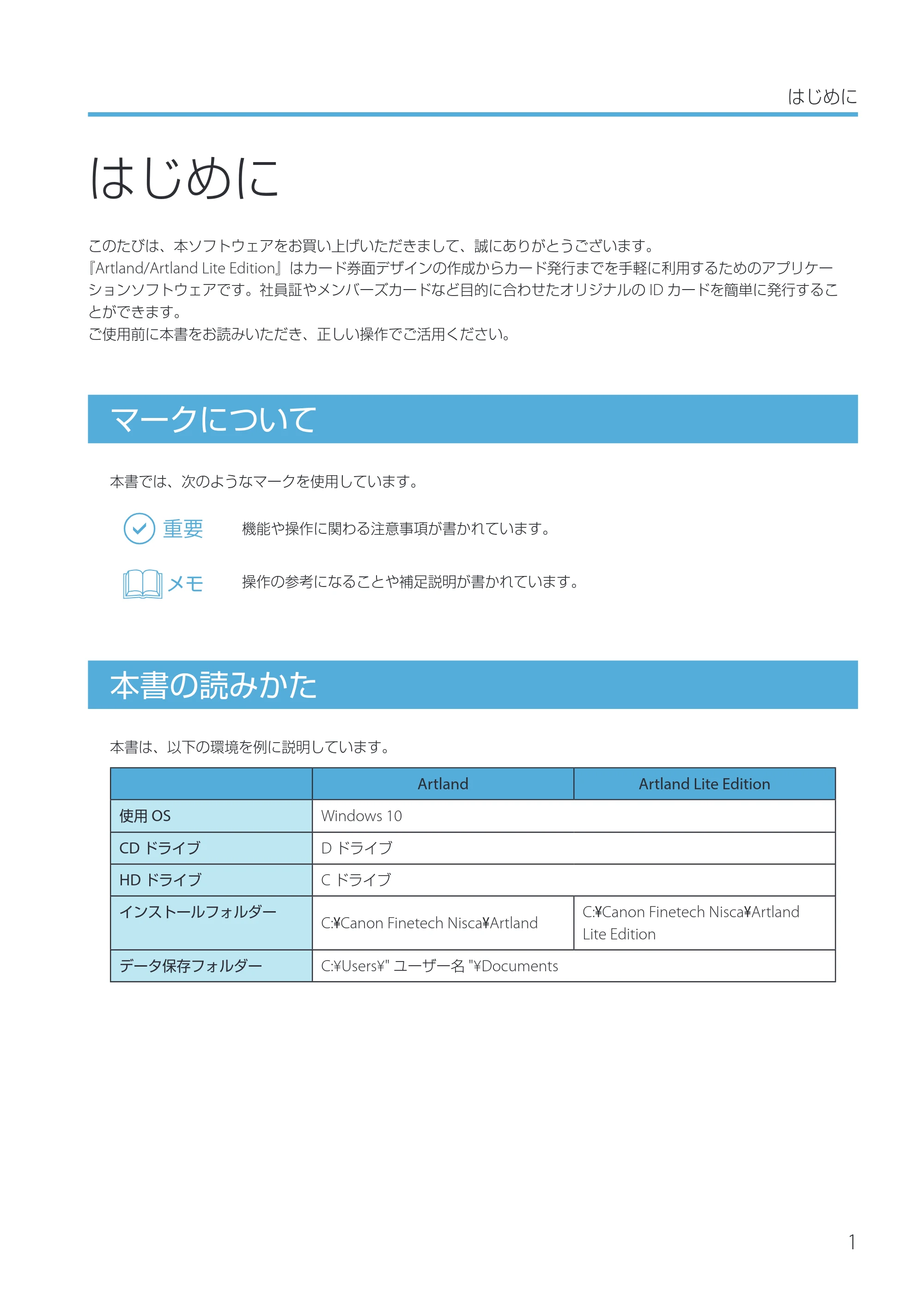 キヤノン IX-R7000 Artland／Artland Lite Edition ユーザーズガイド 2023年9月14日掲載（PDF：12.0MB） — はじめに — 原本ページ — 4ページ
