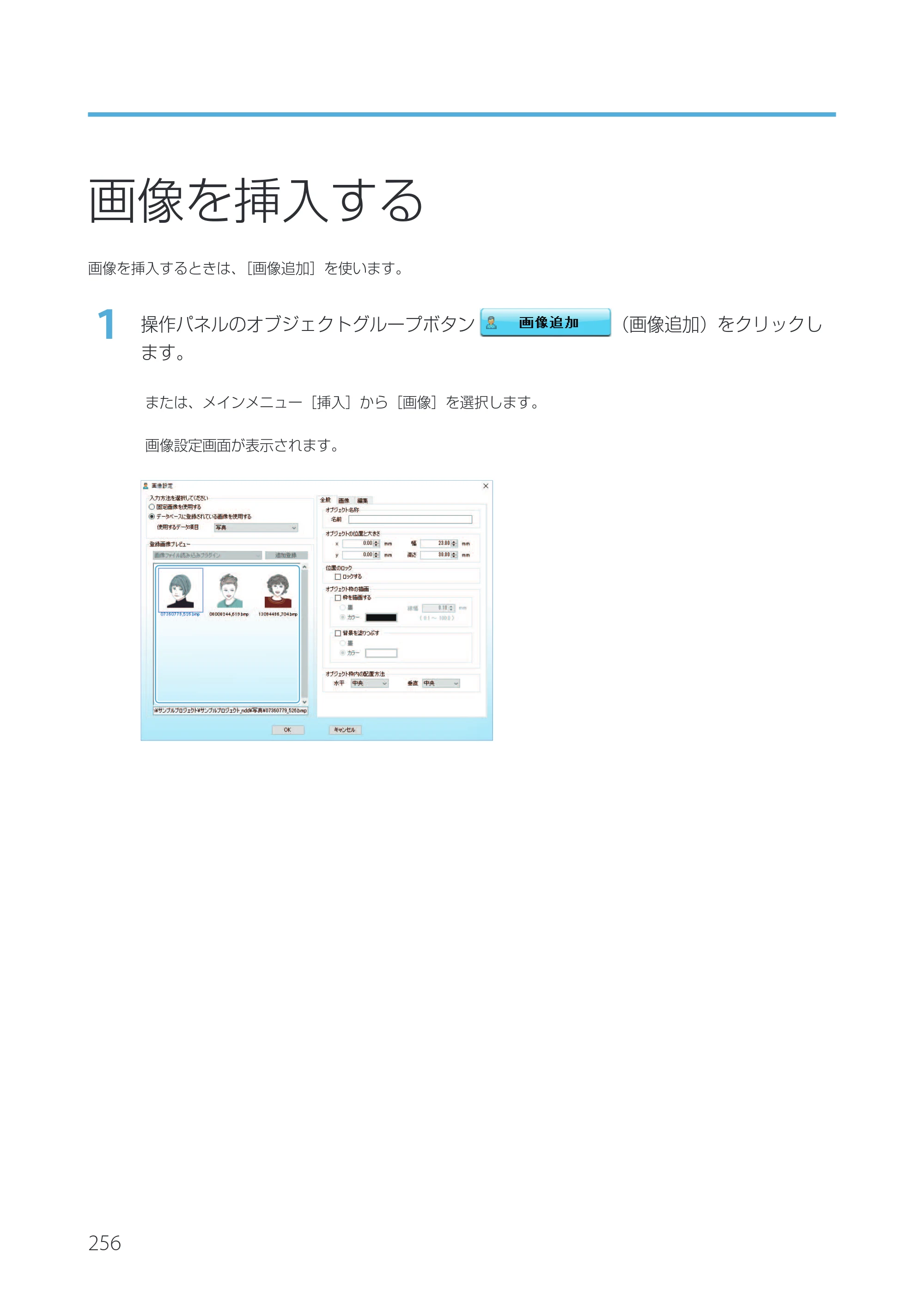 キヤノン IX-R7000 Artland／Artland Lite Edition ユーザーズガイド 2023年9月14日掲載（PDF：12.0MB） — 画像を挿入する — 原本ページ — 259ページ