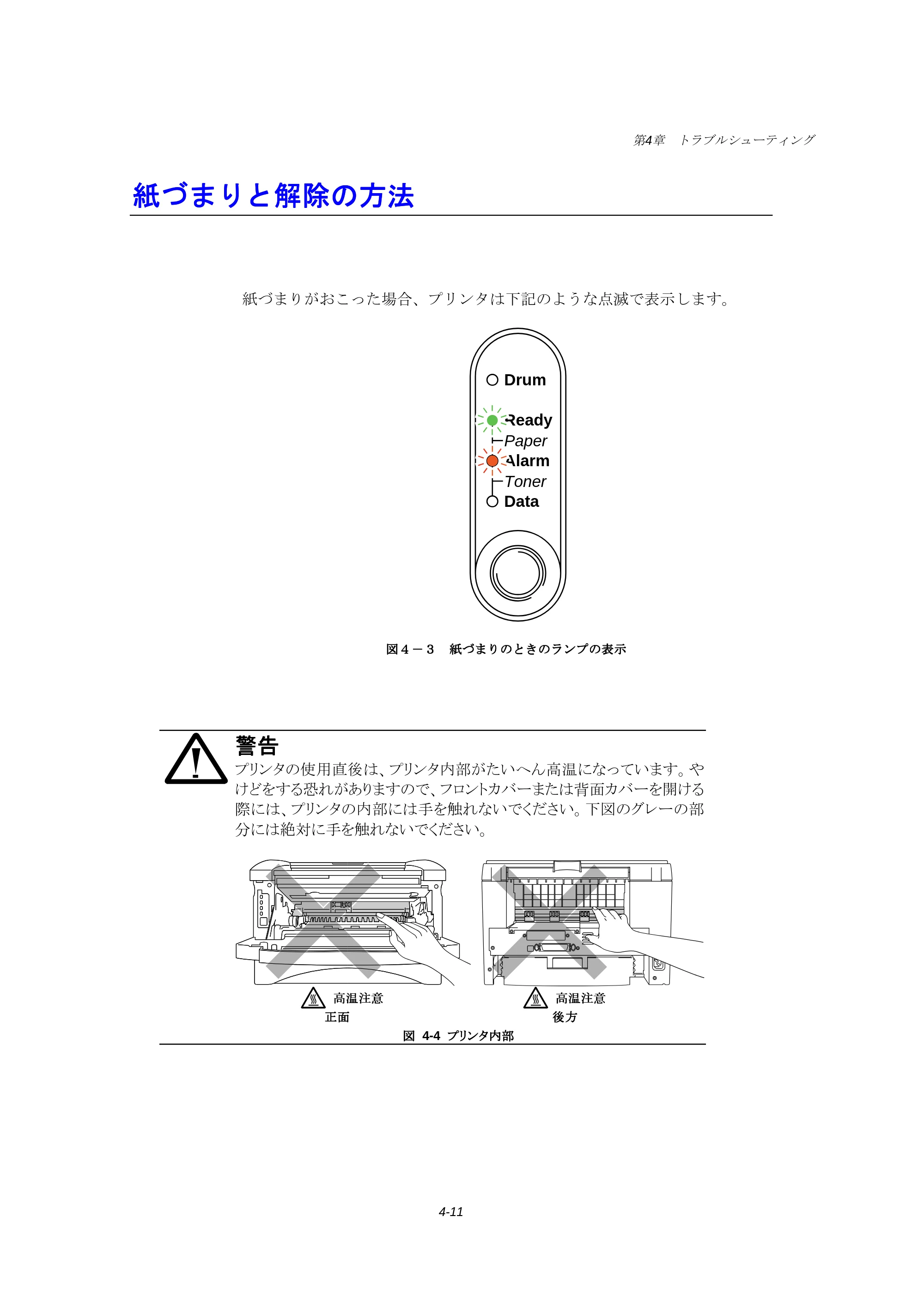 ブラザー HL-1240 取扱説明書（本体） — 紙づまりと解除の方法 — 原本ページ — 77ページ
