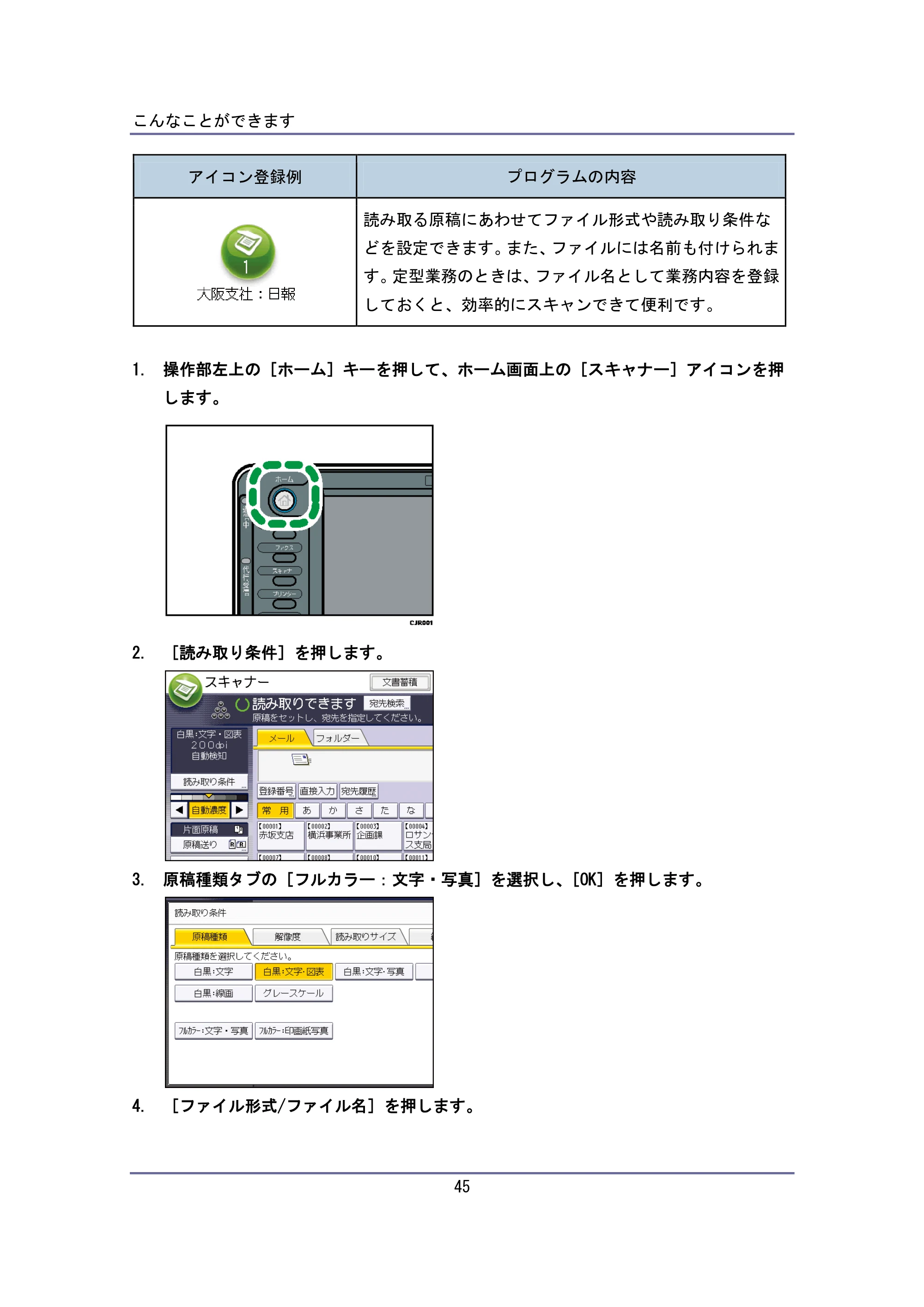 キヤノン iR W940/W940N ユーザーガイド （PDF形式／6.08Mバイト） — 原本ページ — 45ページ
