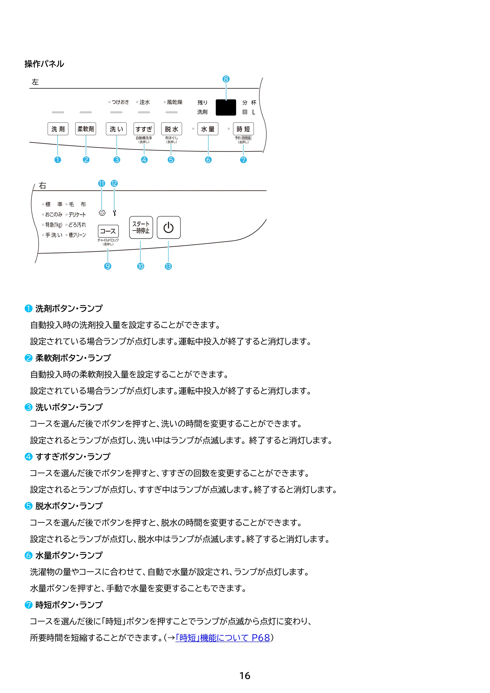 アイリスオーヤマ ITW-A1053H 取扱説明書 — 原本ページ — 16ページ