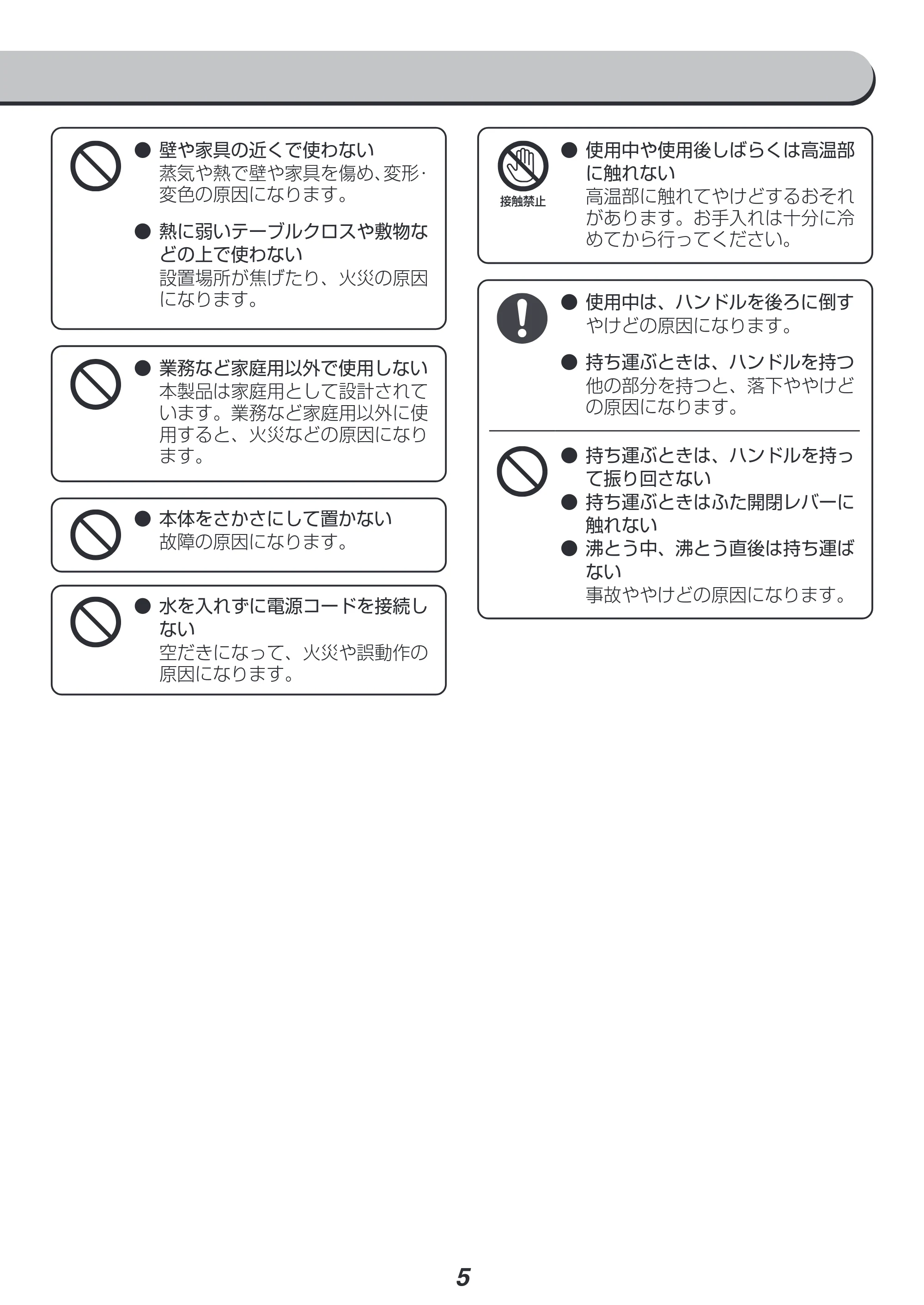 アイリスオーヤマ IMHD-122 取扱説明書 — 原本ページ — 5ページ
