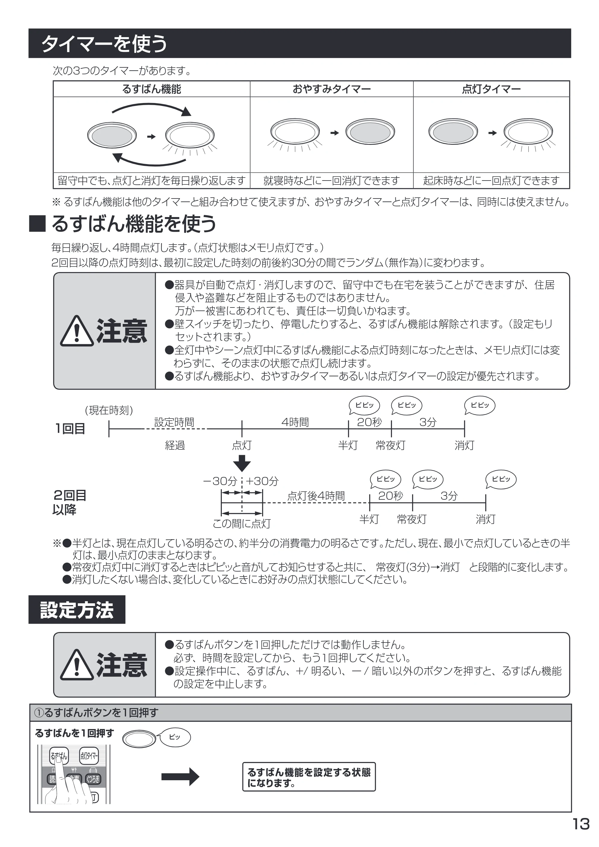 アイリスオーヤマ CL14DL-CF1 取扱説明書 — 原本ページ — 13ページ
