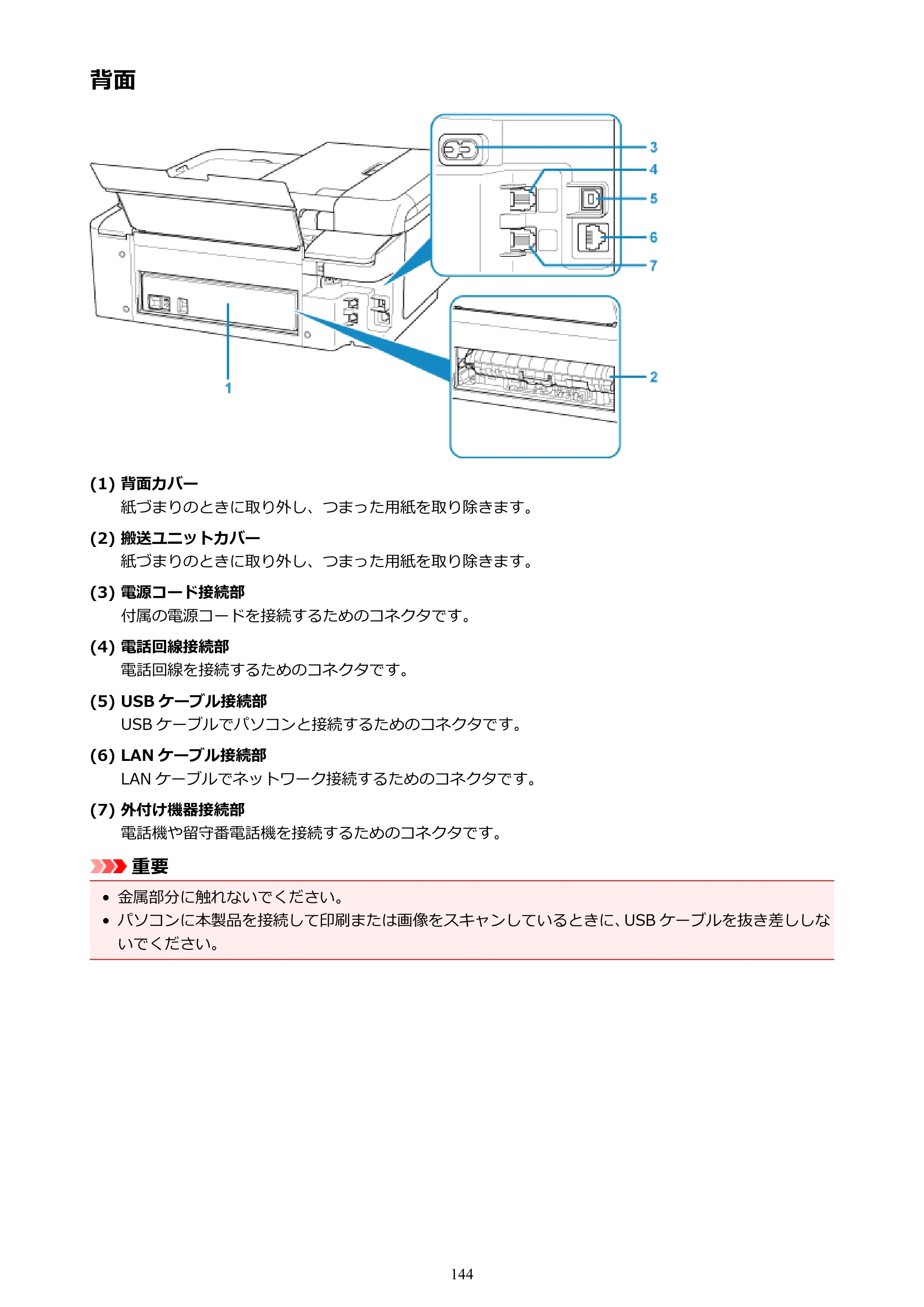 キヤノン PIXUS TR8530 電子マニュアル PDF版（Mac版）（PDF：17.6MB） — 背面 — 原本ページ — 144ページ
