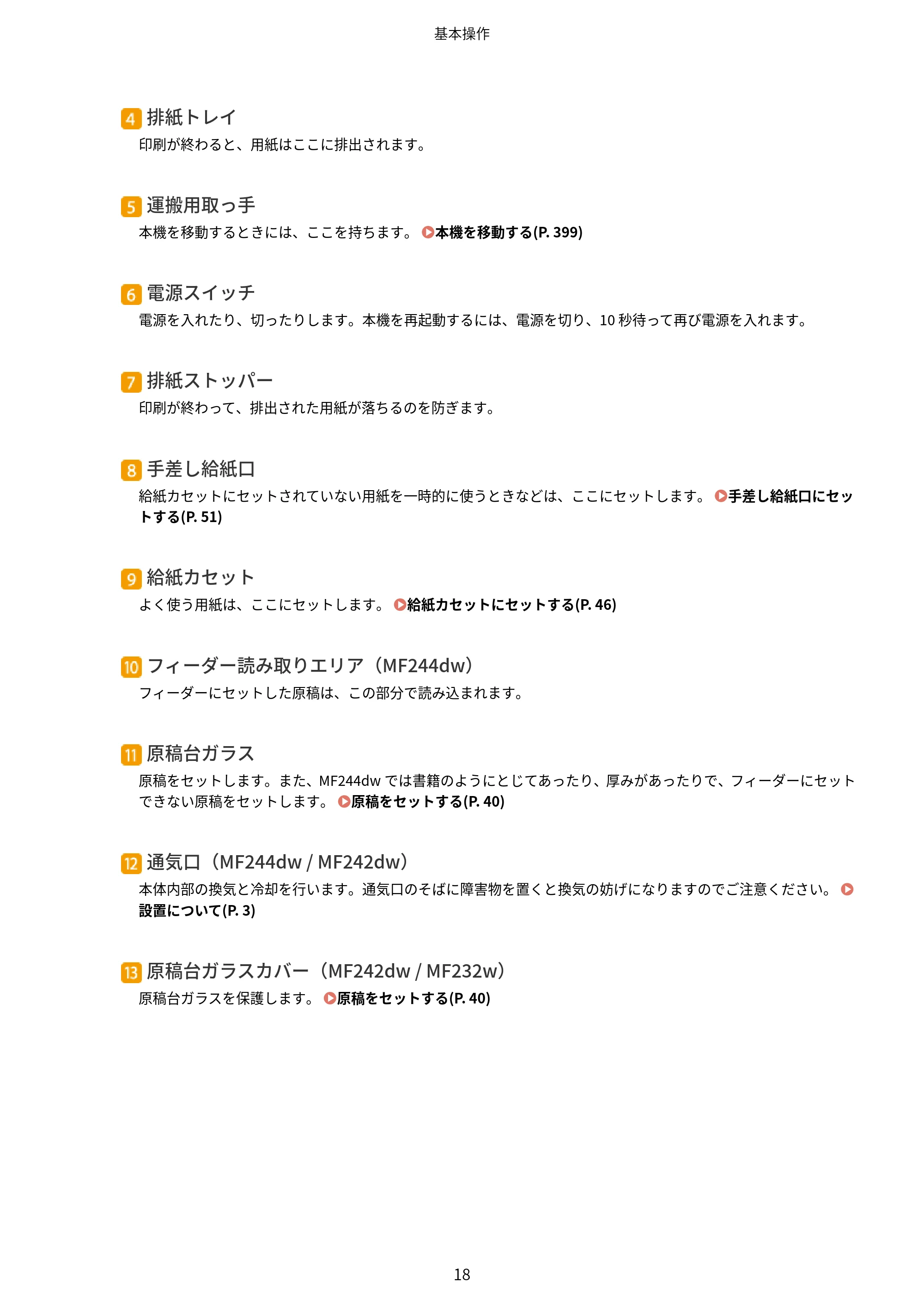 キヤノン MF244dw/MF242dw/MF232w ユーザーズガイド 2021年9月9日掲載（PDF：5.43MB） — 原本ページ — 24ページ