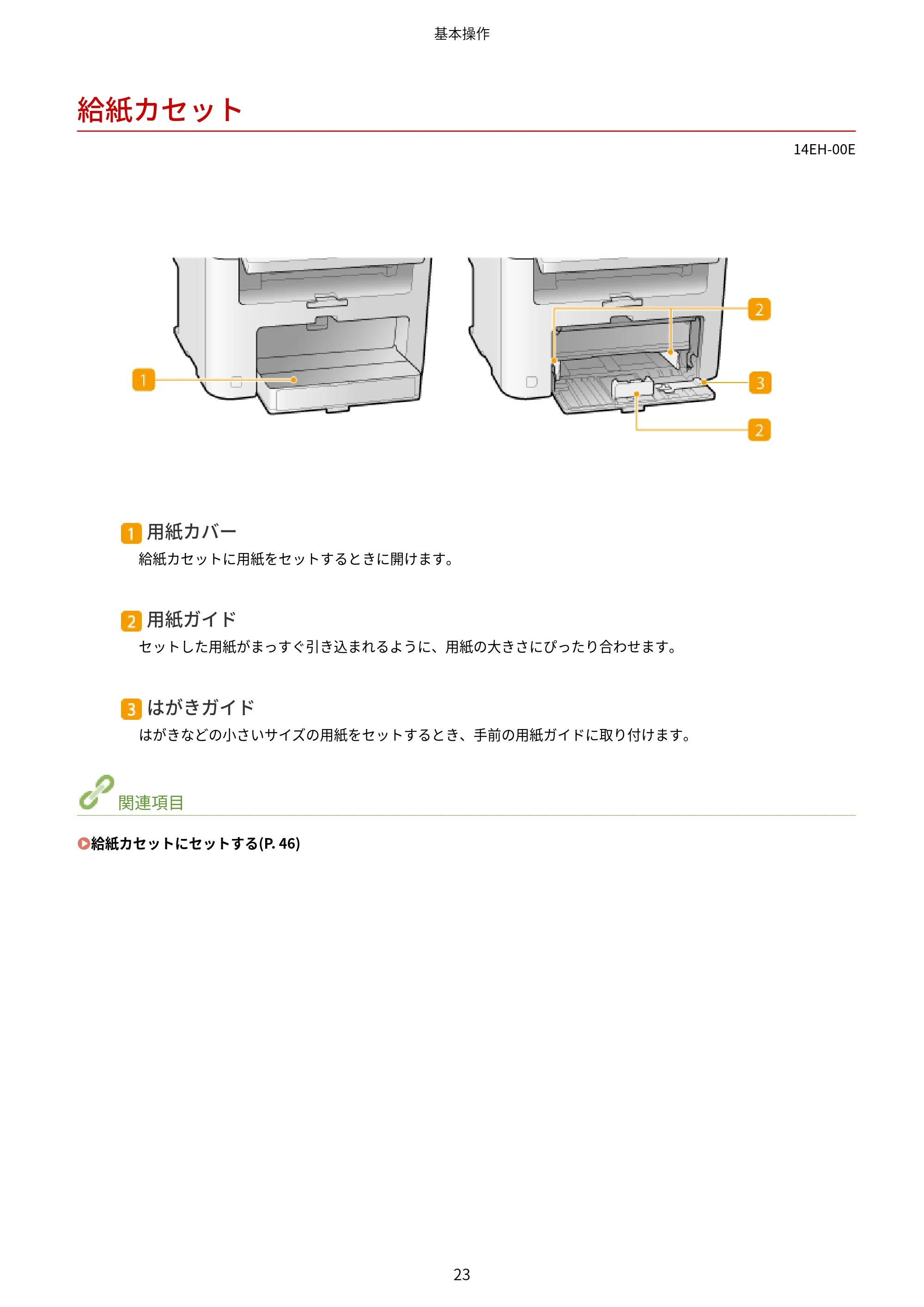 キヤノン MF244dw/MF242dw/MF232w ユーザーズガイド 2021年9月9日掲載（PDF：5.43MB） — 給紙カセット — 原本ページ — 29ページ