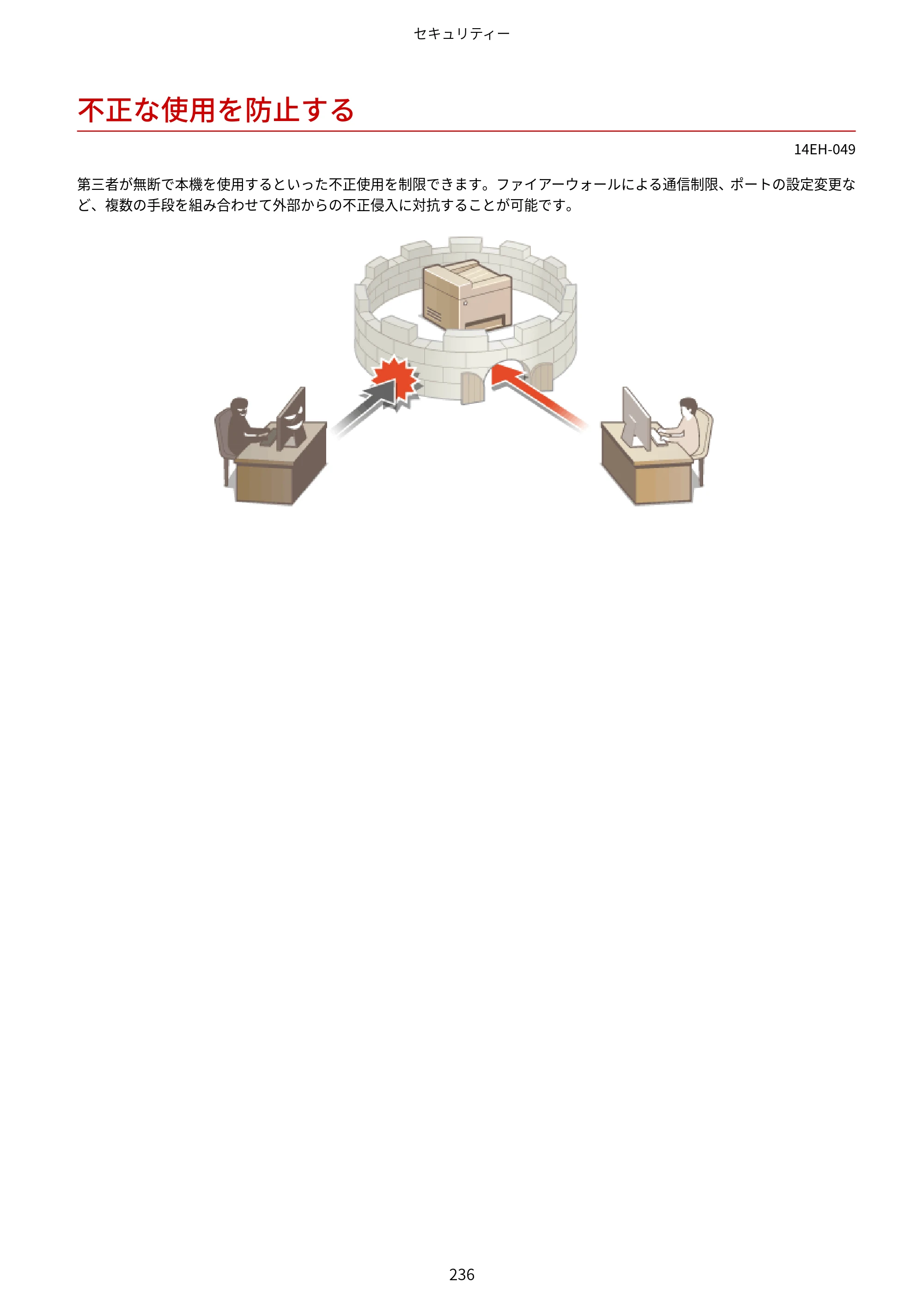キヤノン MF244dw/MF242dw/MF232w ユーザーズガイド 2021年9月9日掲載（PDF：5.43MB） — 不正な使用を防止する — 原本ページ — 242ページ