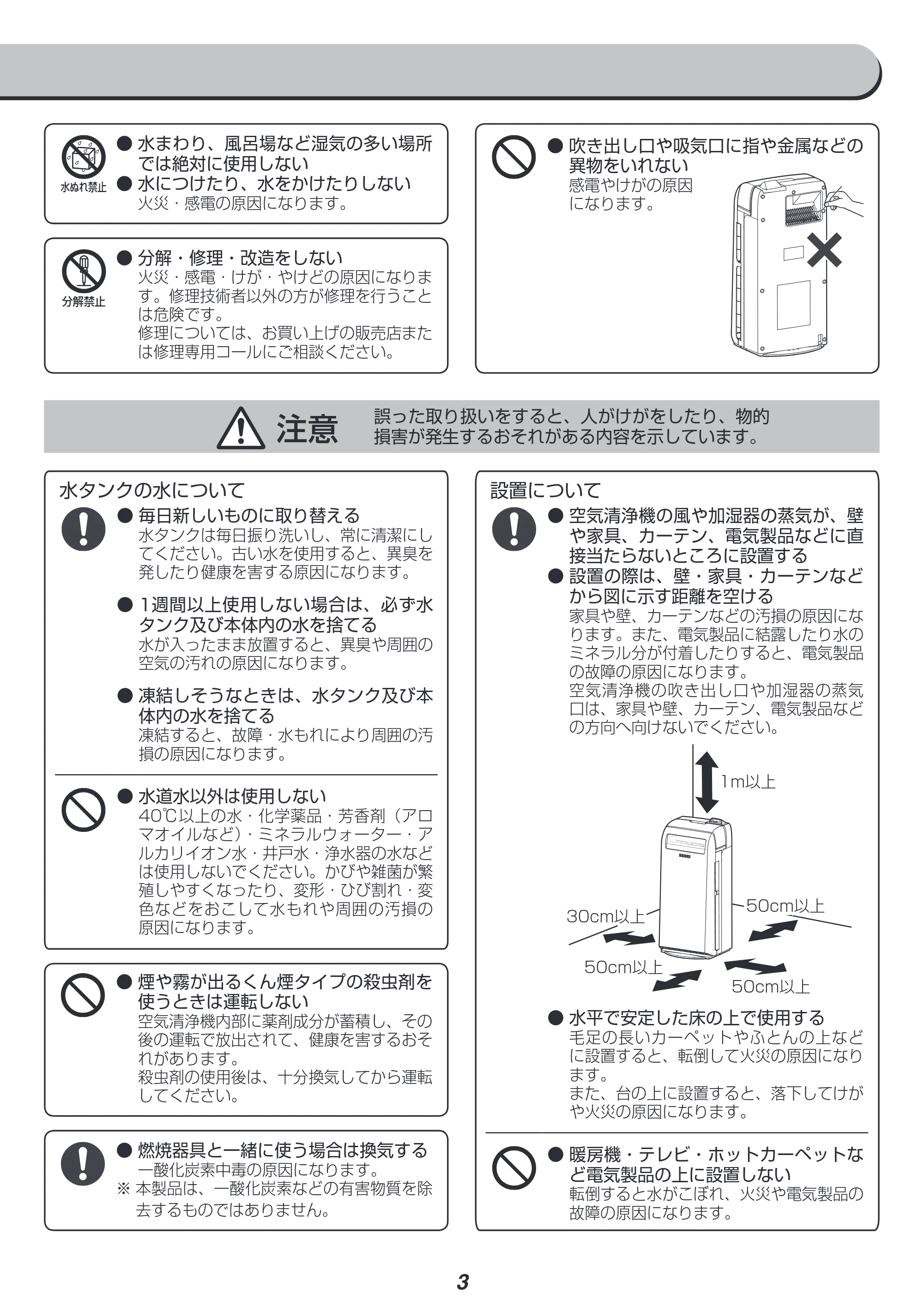 アイリスオーヤマ HXF-B40 取扱説明書 — 原本ページ — 3ページ