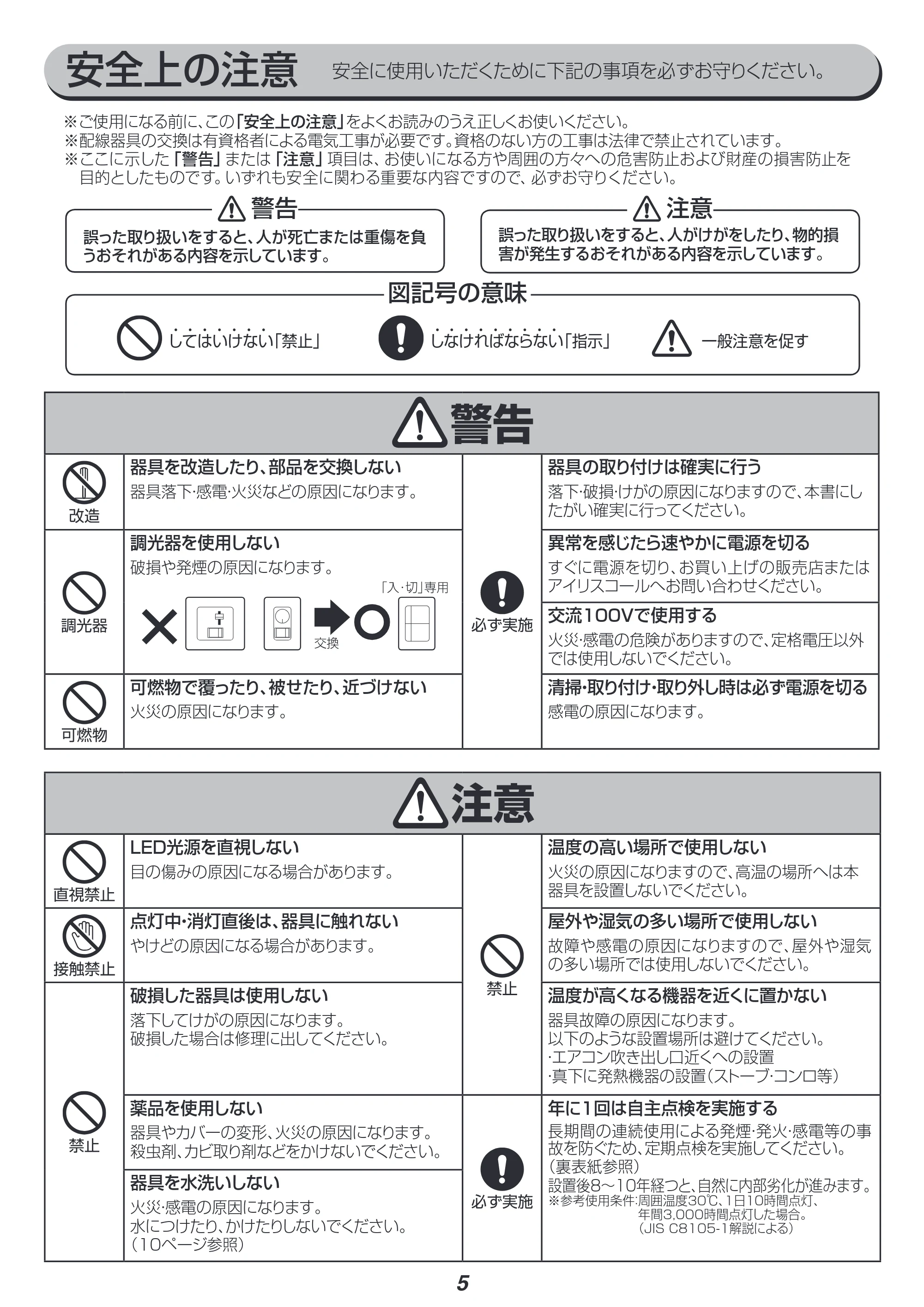 アイリスオーヤマ PLM8DL / DL-ADWO 取扱説明書 — 原本ページ — 5ページ