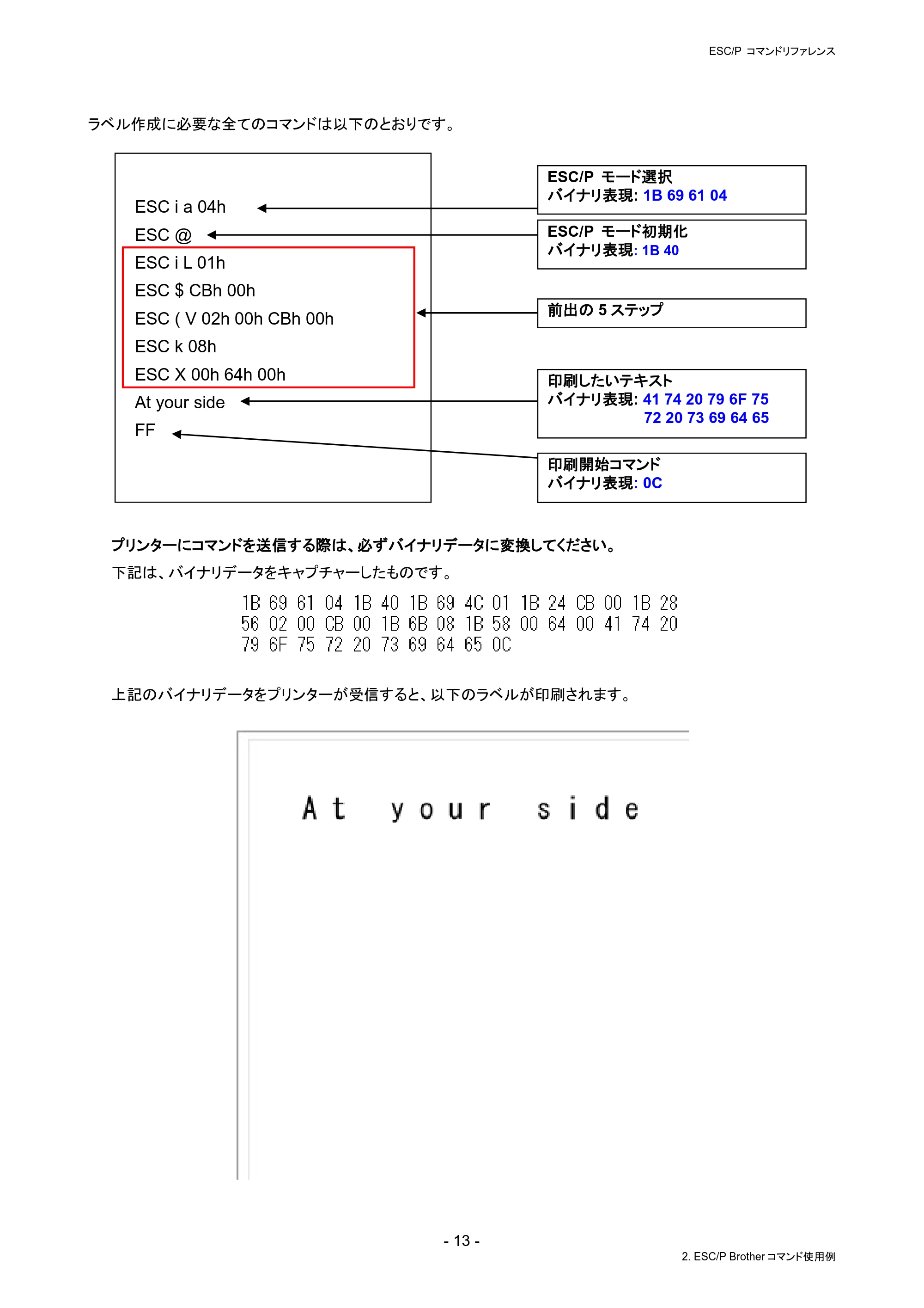 ブラザー PJ-823 / PJ-863 / PJ-883 ESC/ P Brother コマンドリファレンス — 原本ページ — 16ページ