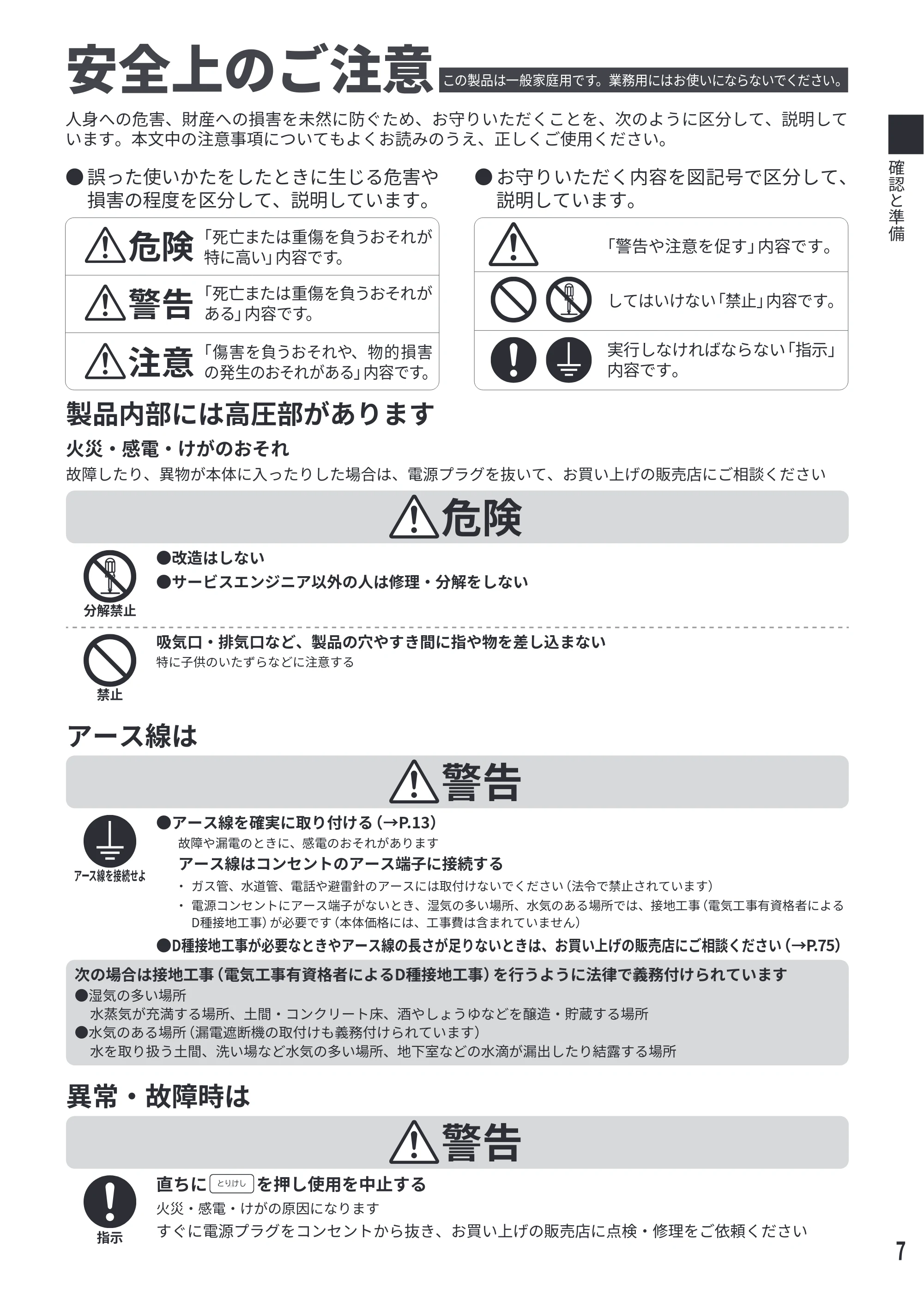 日立 MRO-S7E 取扱説明書 — 安全上のご注意 — 原本ページ — 7ページ