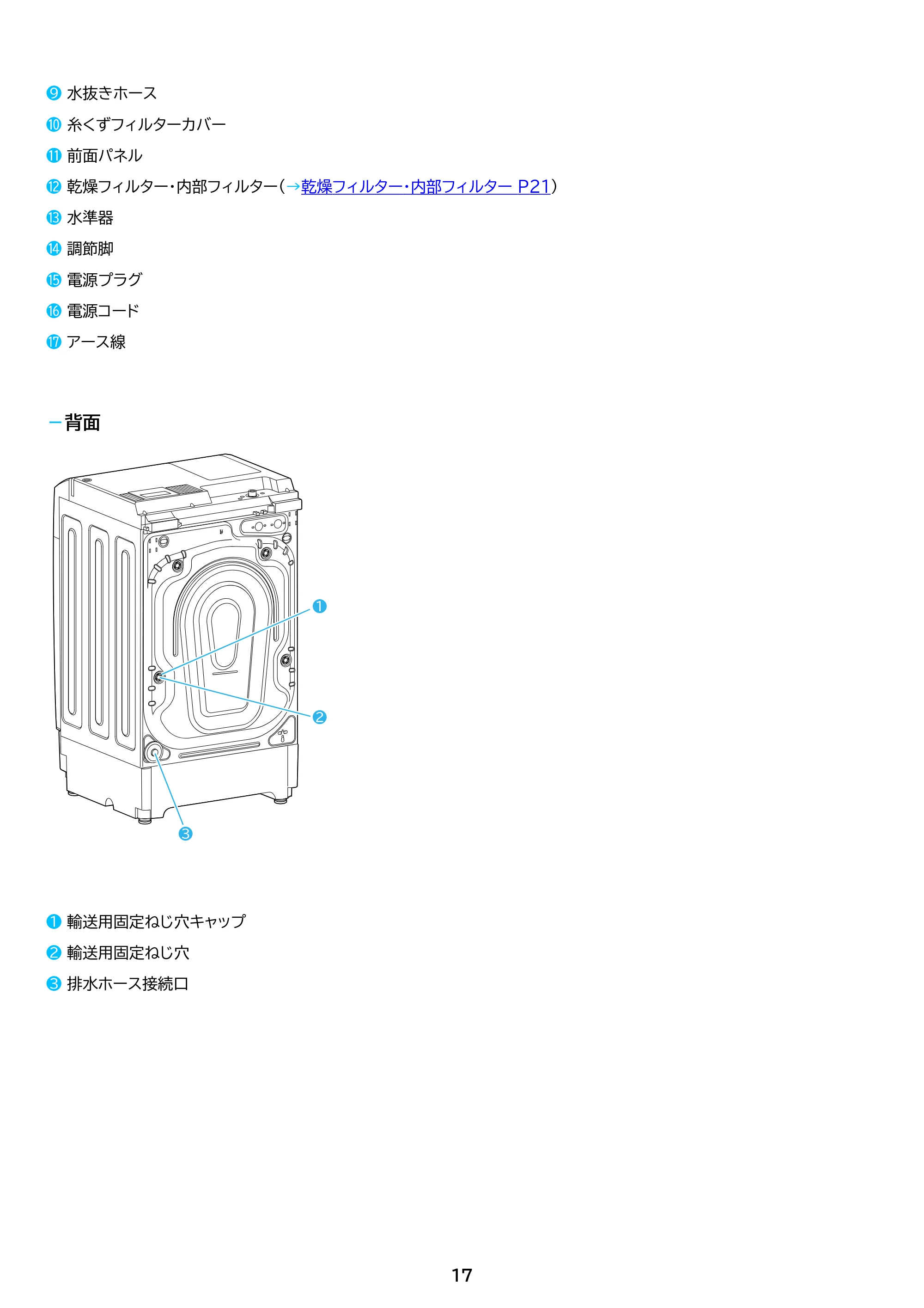 アイリスオーヤマ FLK852-W 取扱説明書 — 原本ページ — 17ページ