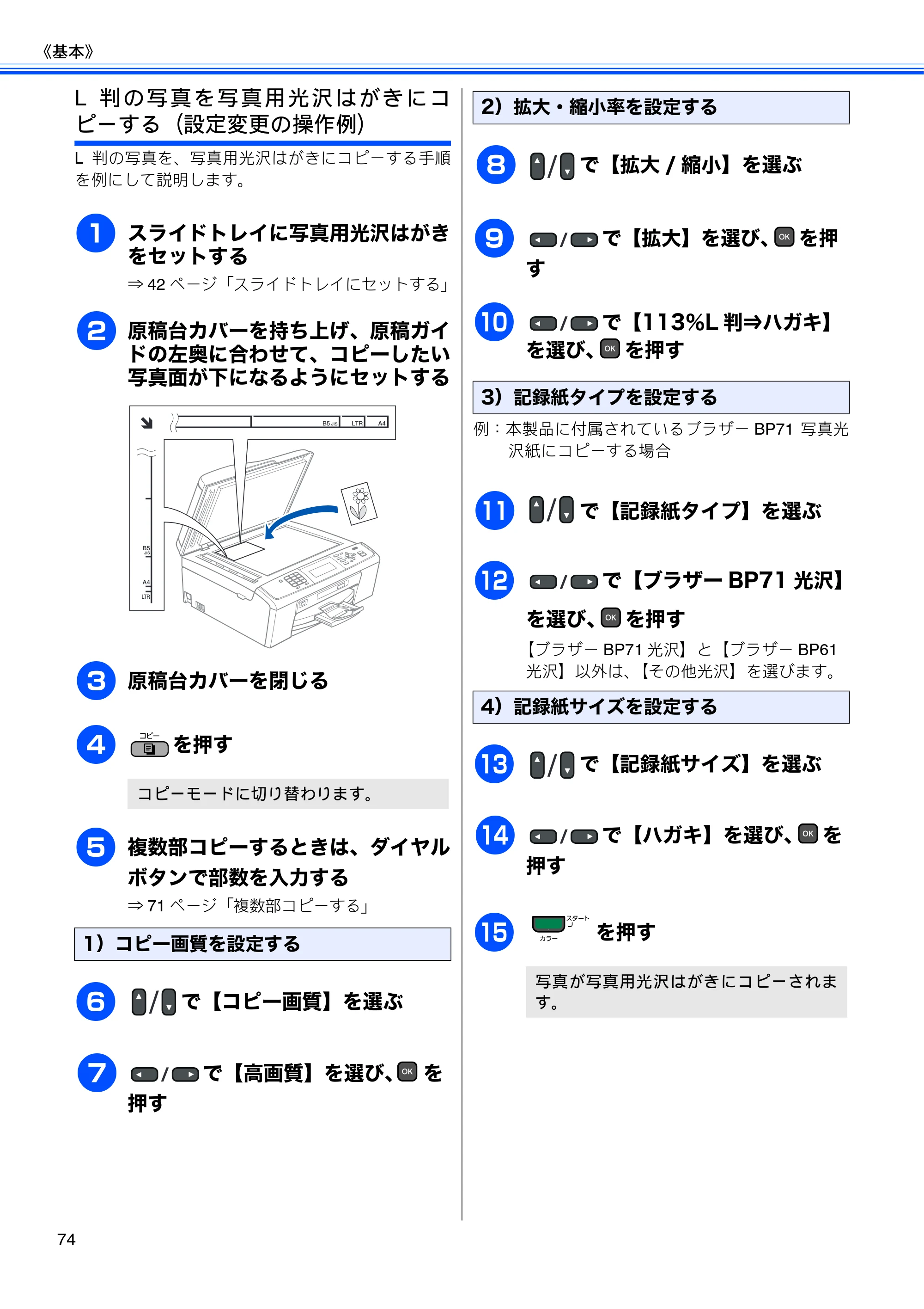 ブラザー MFC-J615N ユーザーズガイド ～基本編～ — 原本ページ — 76ページ