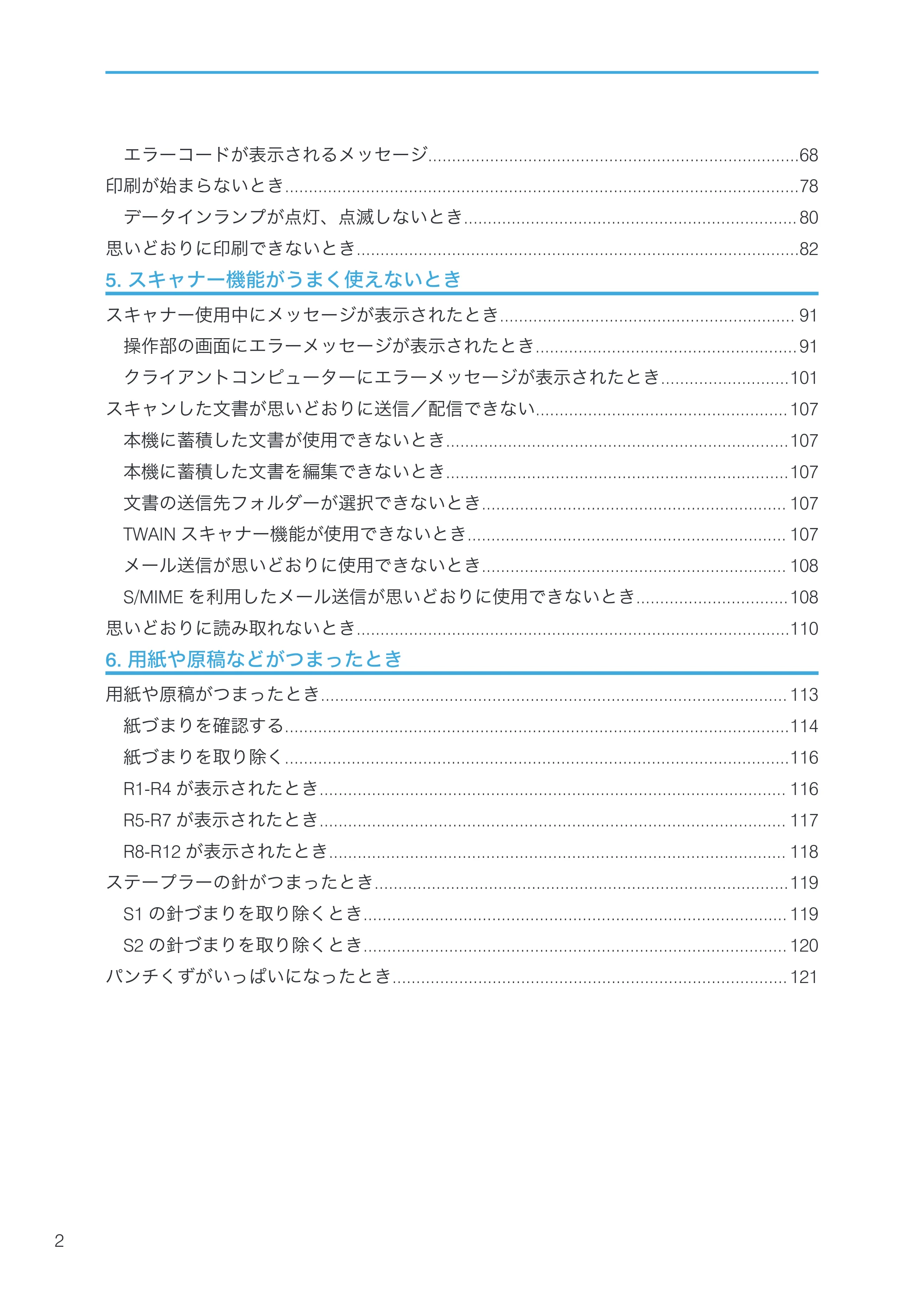 京セラ TASKalfa 4000w / TASKalfa 4001w TASKalfa 4000w/4001w 使用説明書 (こまったときは) — 原本ページ — 4ページ