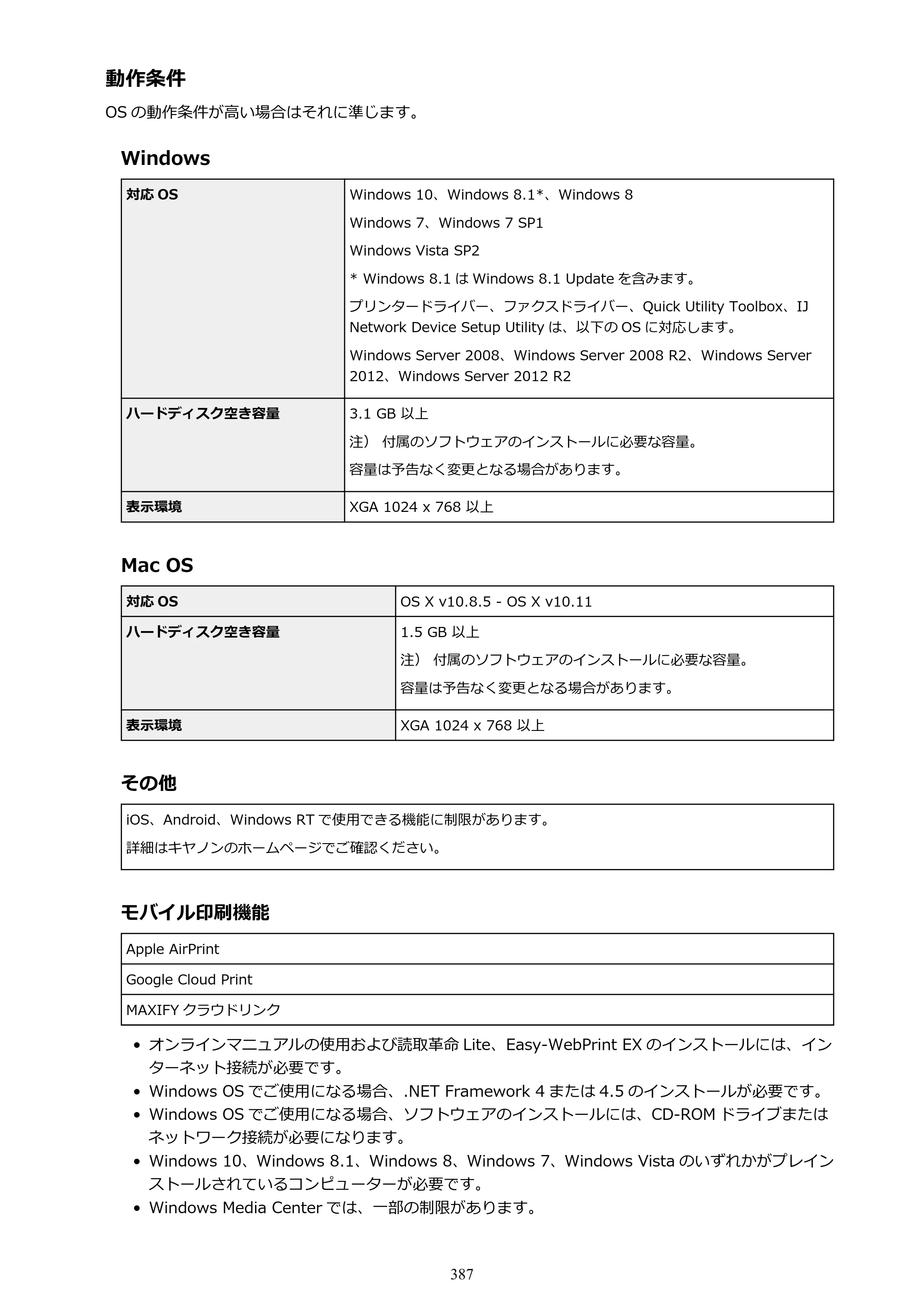 キヤノン MAXIFY MB2130 MB2130 （PDF） オンラインマニュアル - 取扱説明書 - （Windows） 2026年5月21日更新（PDF：16.5MB） — 原本ページ — 387ページ