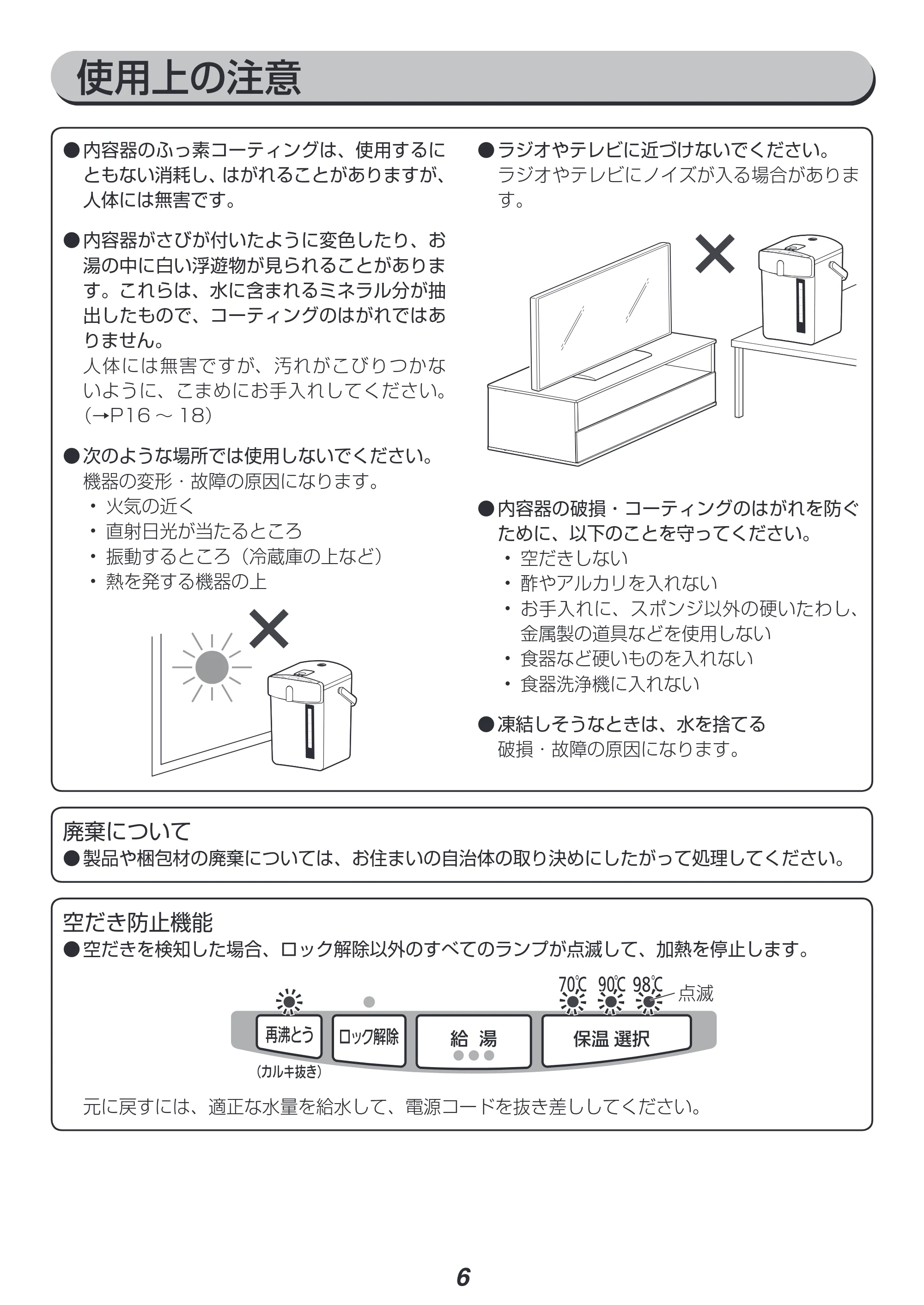 アイリスオーヤマ IAHD-022 取扱説明書 — 原本ページ — 6ページ