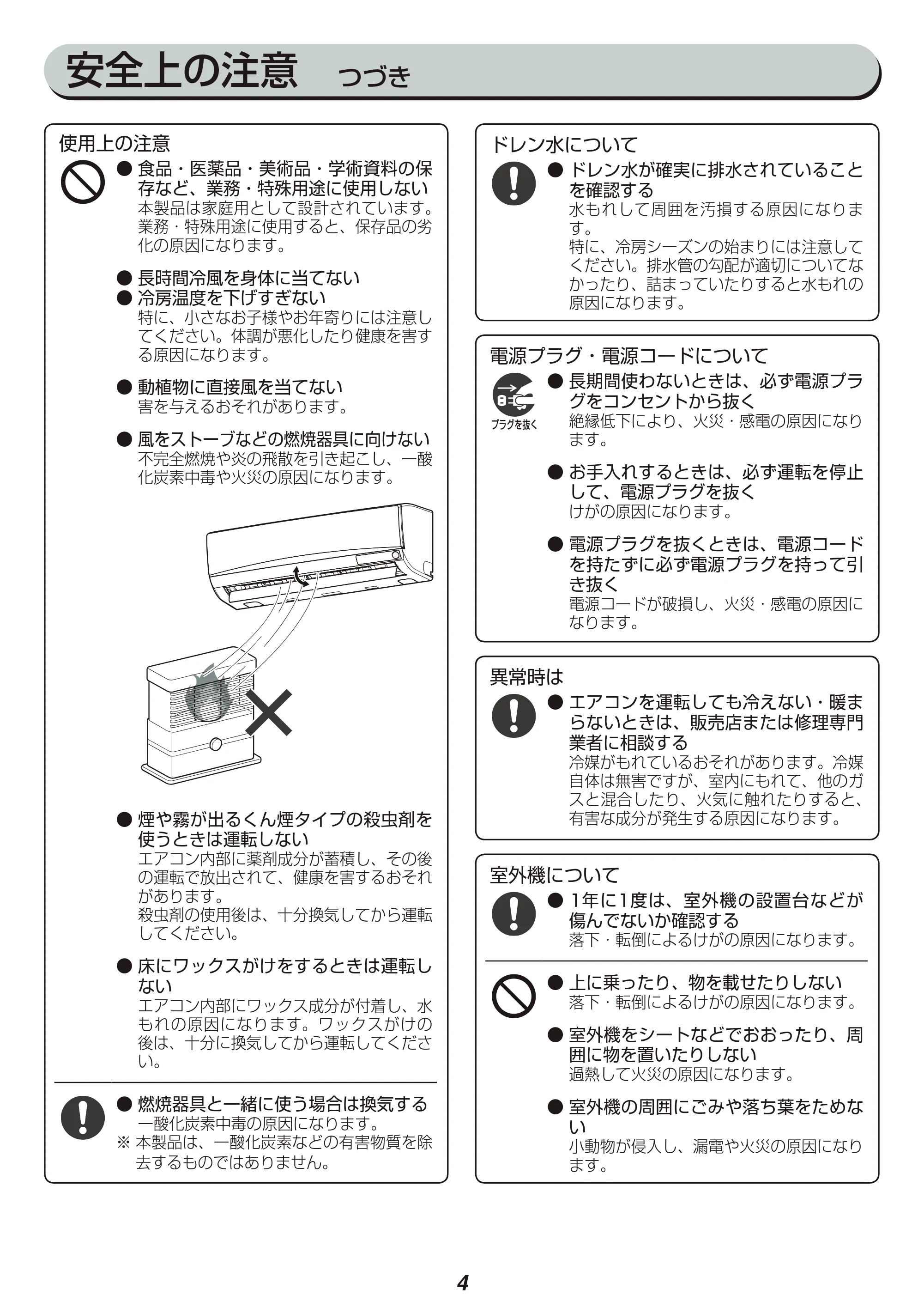 アイリスオーヤマ IRA-2801W 取扱説明書 — 原本ページ — 4ページ