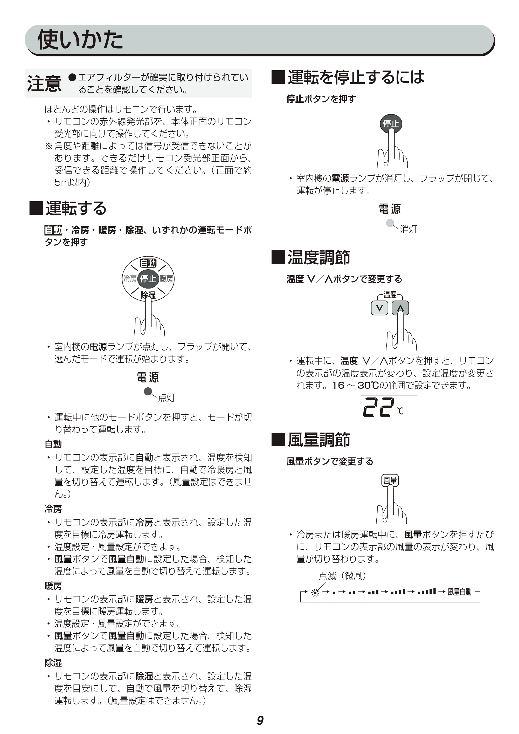 アイリスオーヤマ IRA-2801W 取扱説明書 — 原本ページ — 9ページ