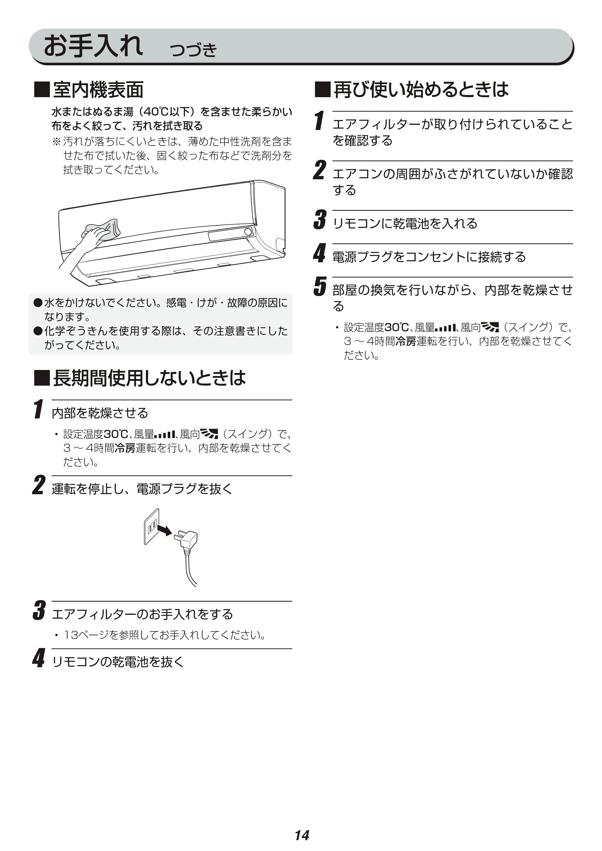 アイリスオーヤマ IRA-2801W 取扱説明書 — 原本ページ — 14ページ