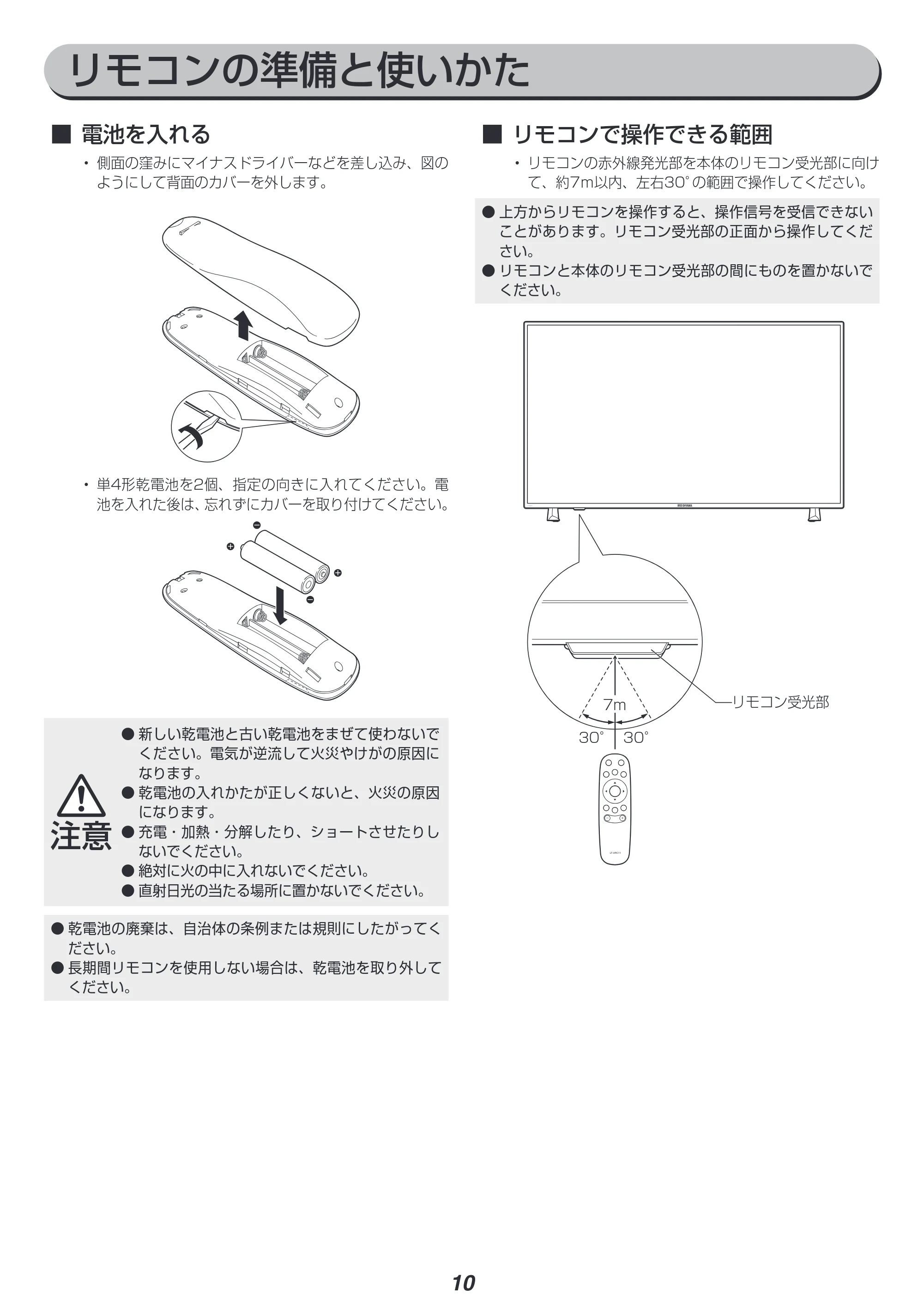 アイリスオーヤマ ILD-A50UHDS 取扱説明書 — 原本ページ — 10ページ