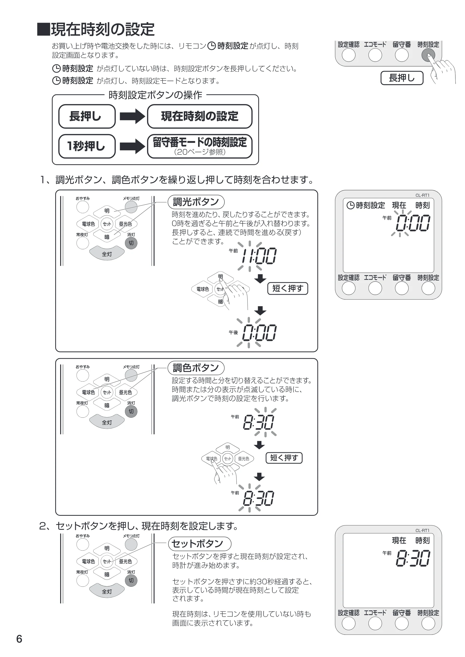 アイリスオーヤマ CL12DL-PHSL 取扱説明書 — NE * “AANA t 8 CLL の 1 へSN — 図版 6-1 — 6ページ