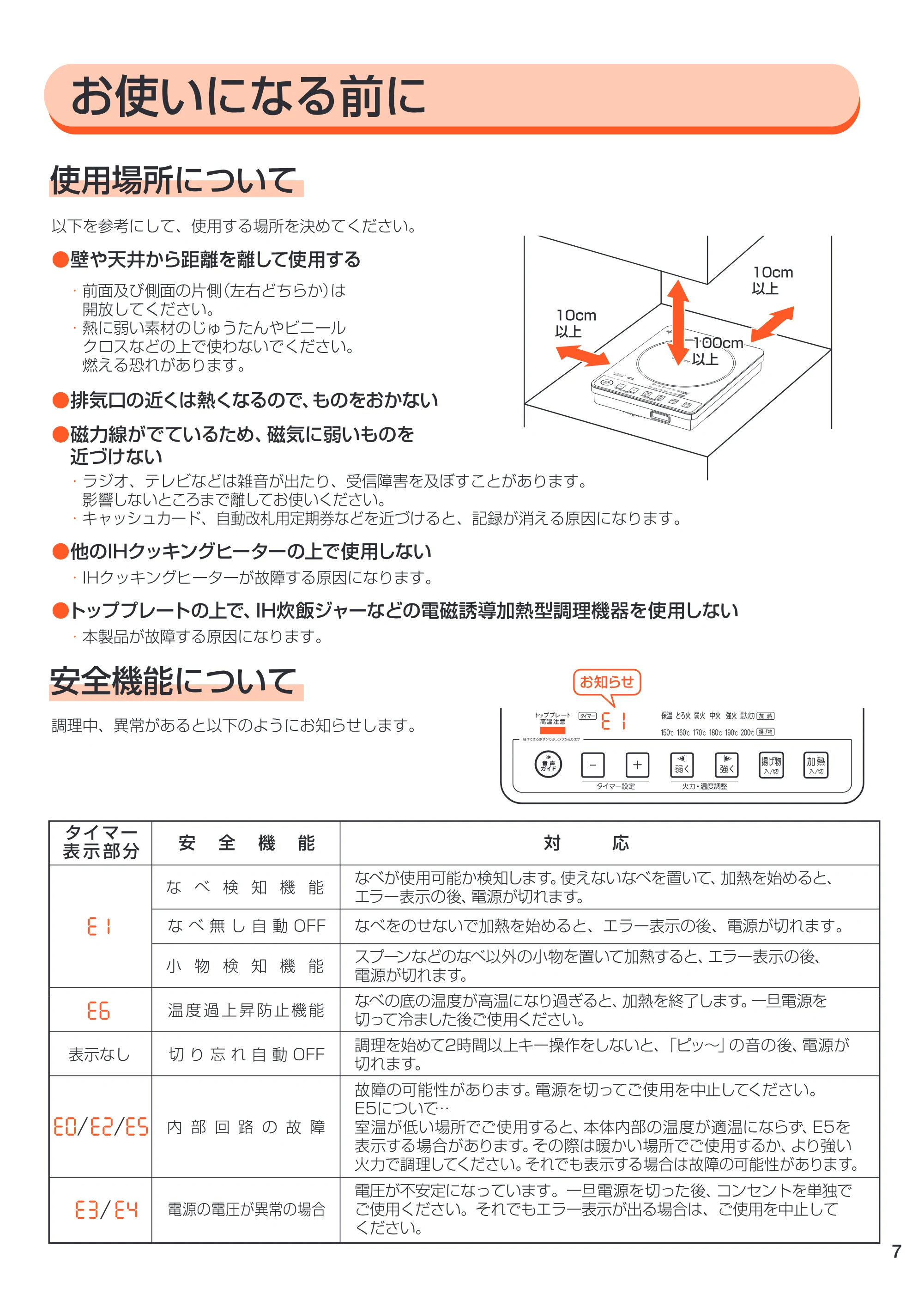 アイリスオーヤマ EIH14V-B 取扱説明書 — 原本ページ — 7ページ