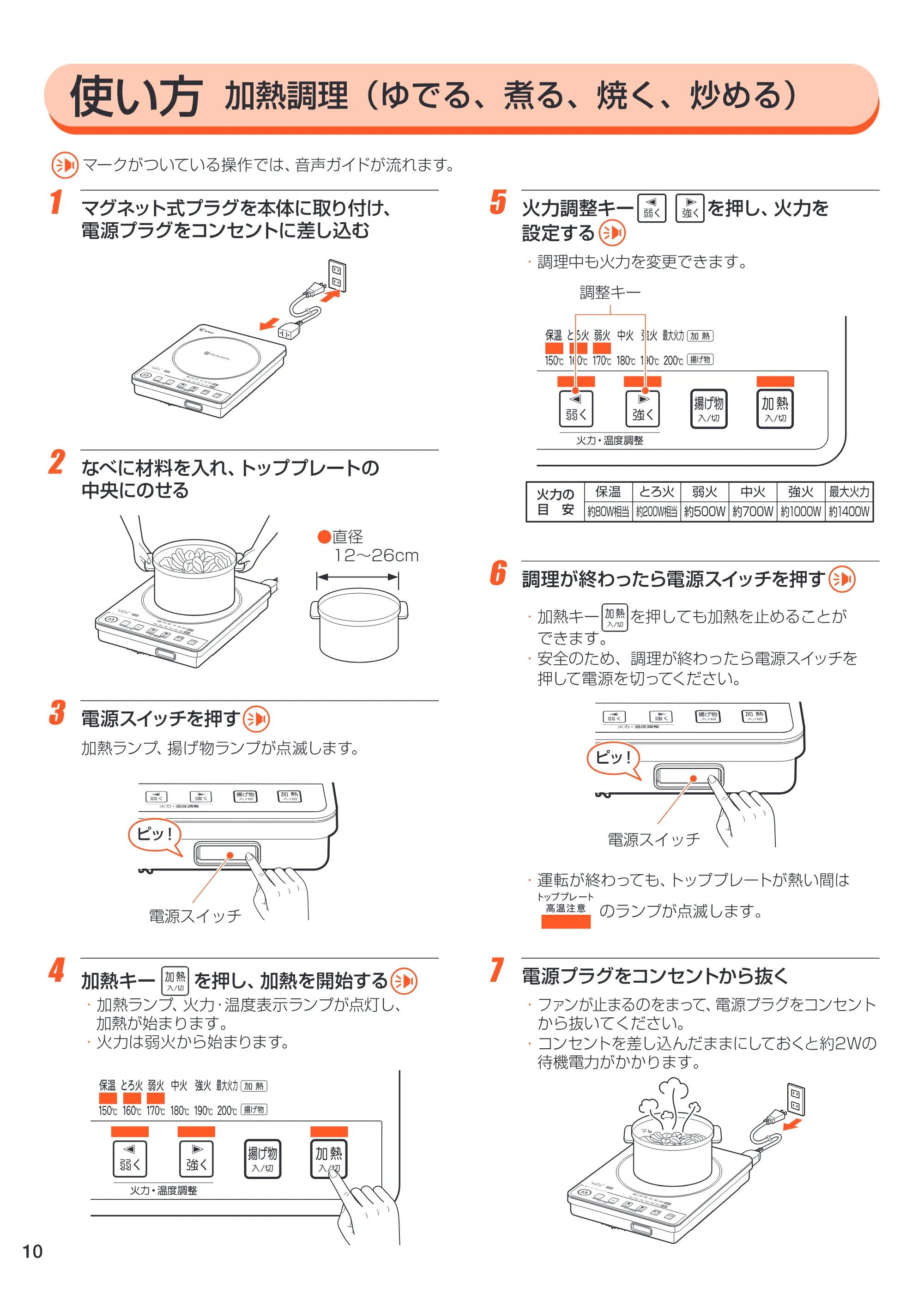 アイリスオーヤマ EIH14V-B 取扱説明書 — 原本ページ — 10ページ