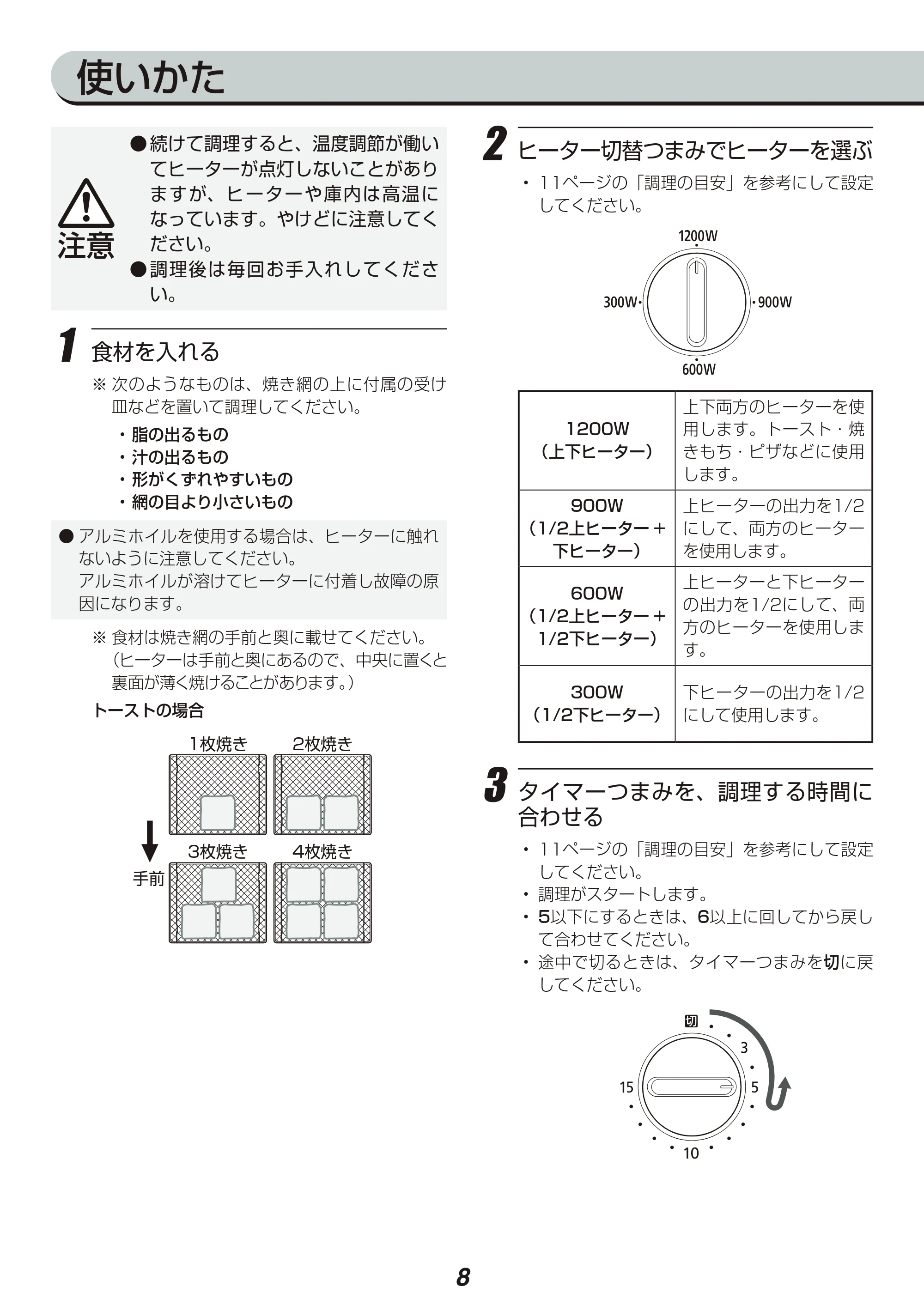 アイリスオーヤマ SOT-012 取扱説明書 — 原本ページ — 8ページ
