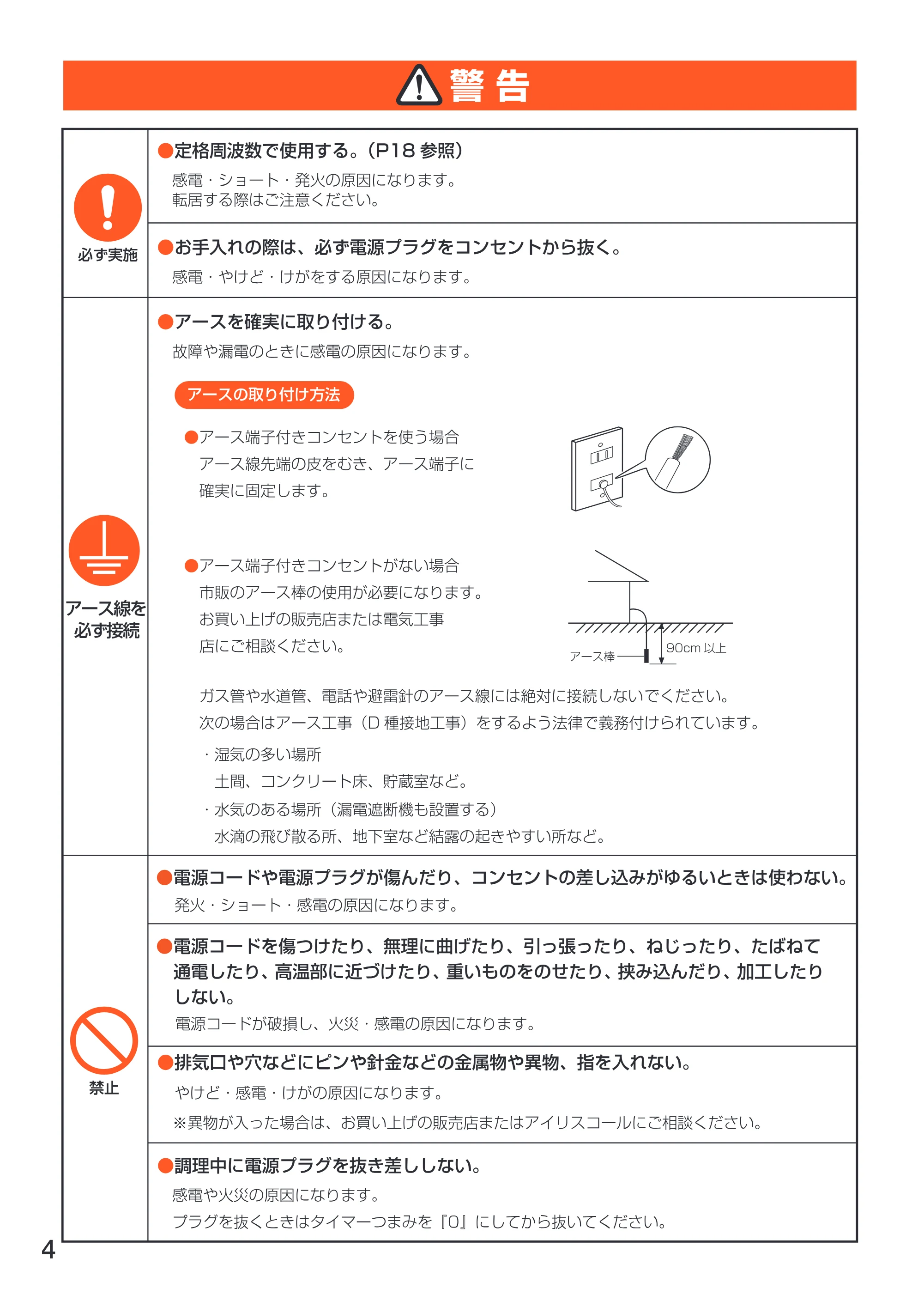アイリスオーヤマ EMO-706 取扱説明書 — 原本ページ — 4ページ