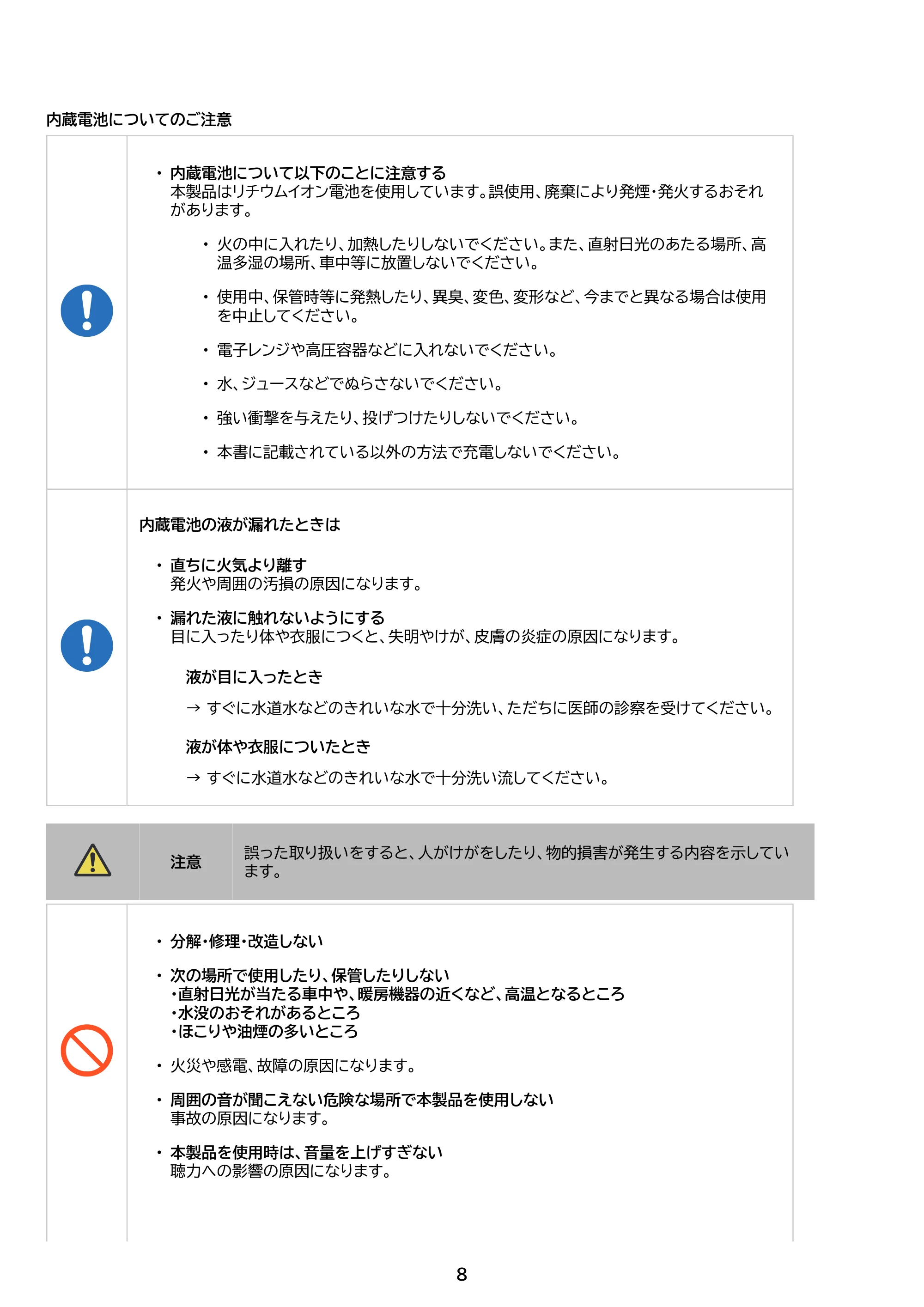 アイリスオーヤマ BTS-213 取扱説明書 — 原本ページ — 8ページ