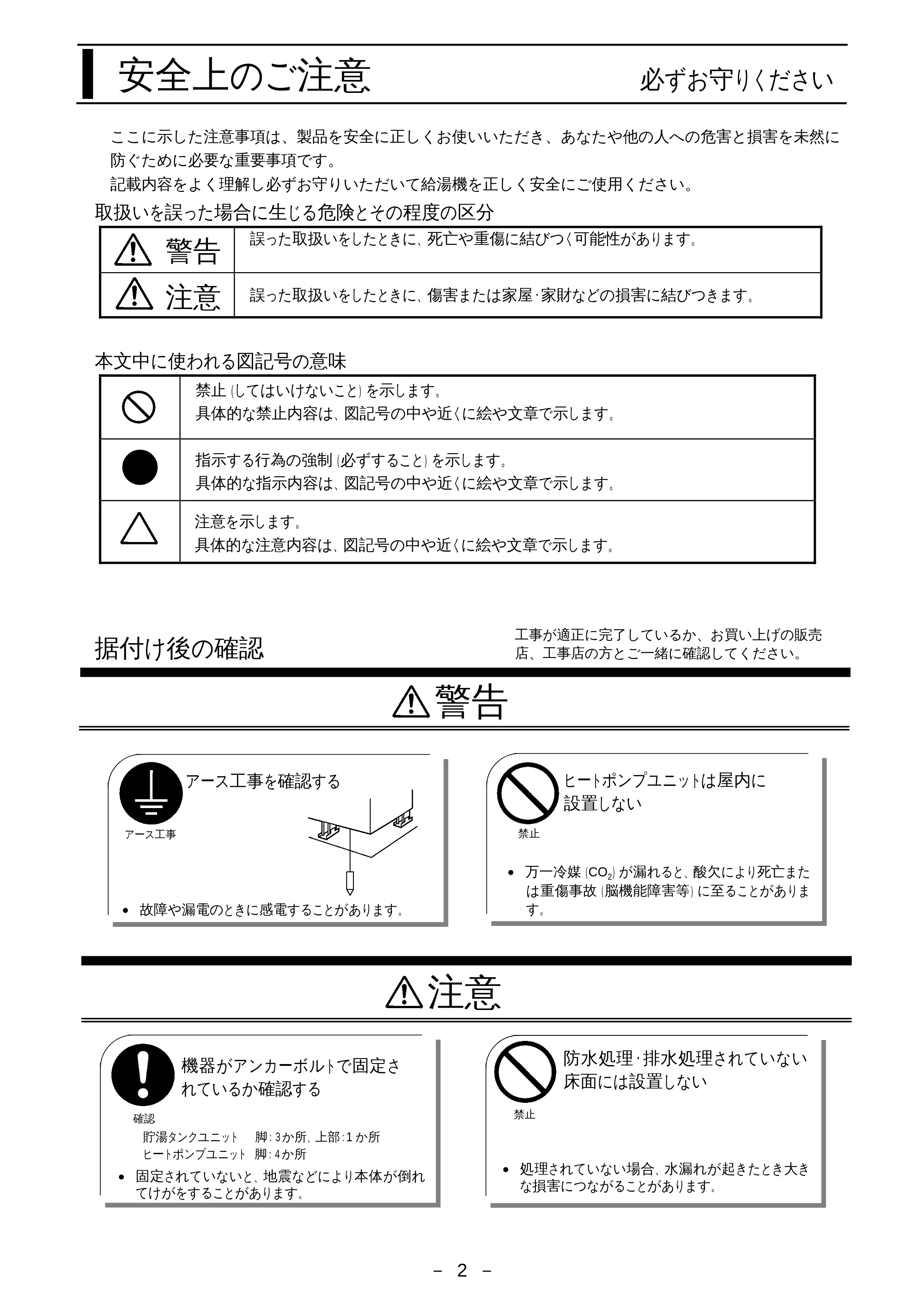 日立 BHP-F37EUK / BHP-F46EUK 取扱説明書 — 安全上のご注意 — 原本ページ — 3ページ