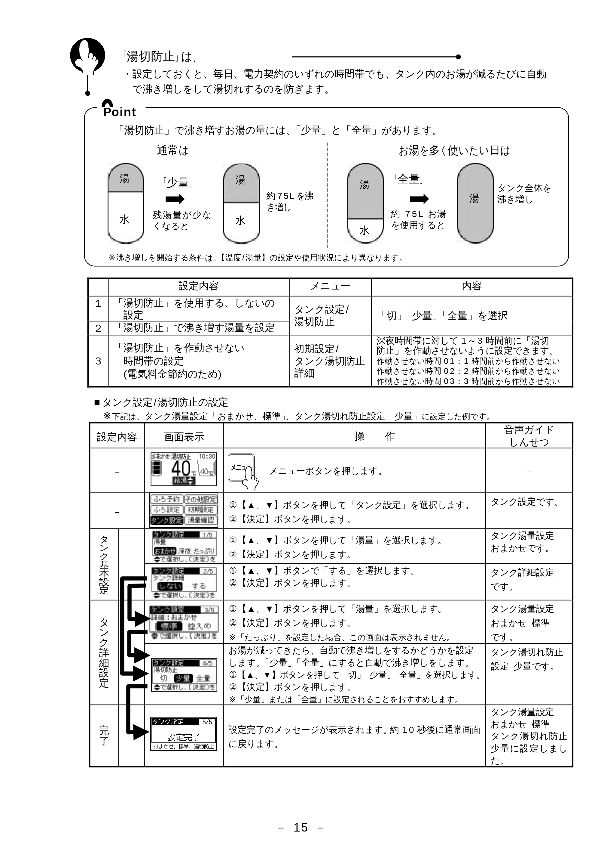 日立 BHP-F37EUK / BHP-F46EUK 取扱説明書 — 「湯切防止」は、 — 原本ページ — 16ページ