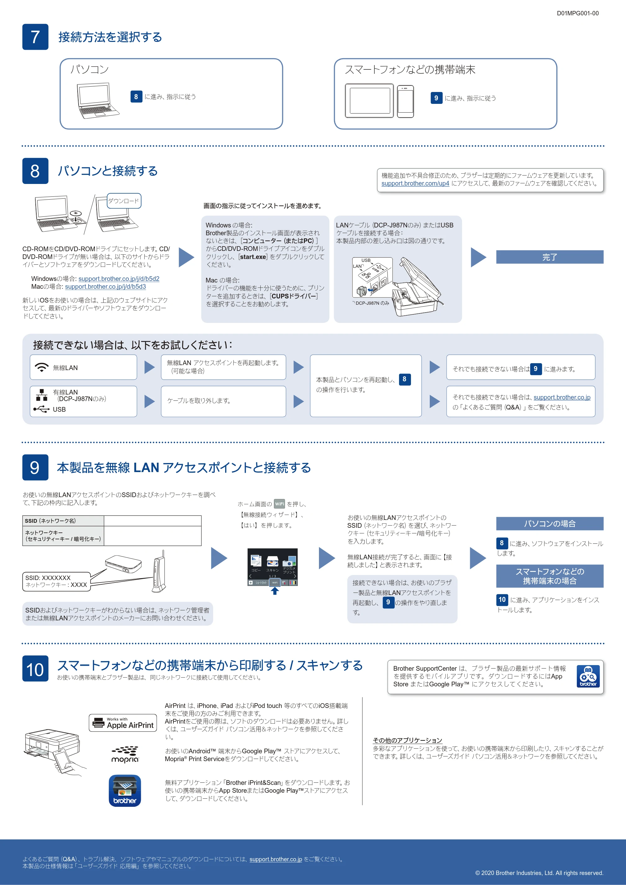 ブラザー DCP-J587N / DCP-J987N かんたん設置ガイド — 原本ページ — 2ページ