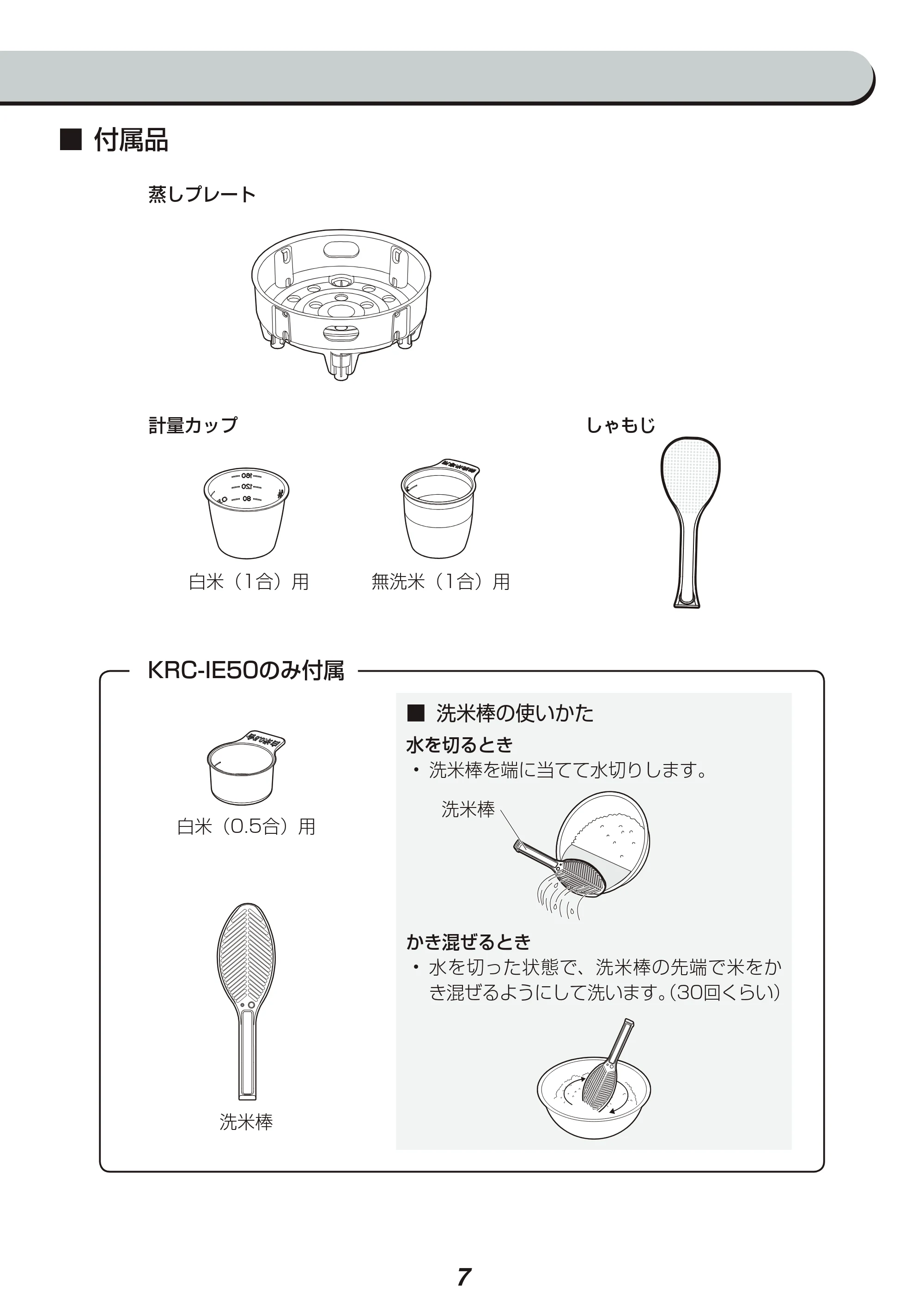 アイリスオーヤマ RC-IE50 取扱説明書 — 原本ページ — 7ページ
