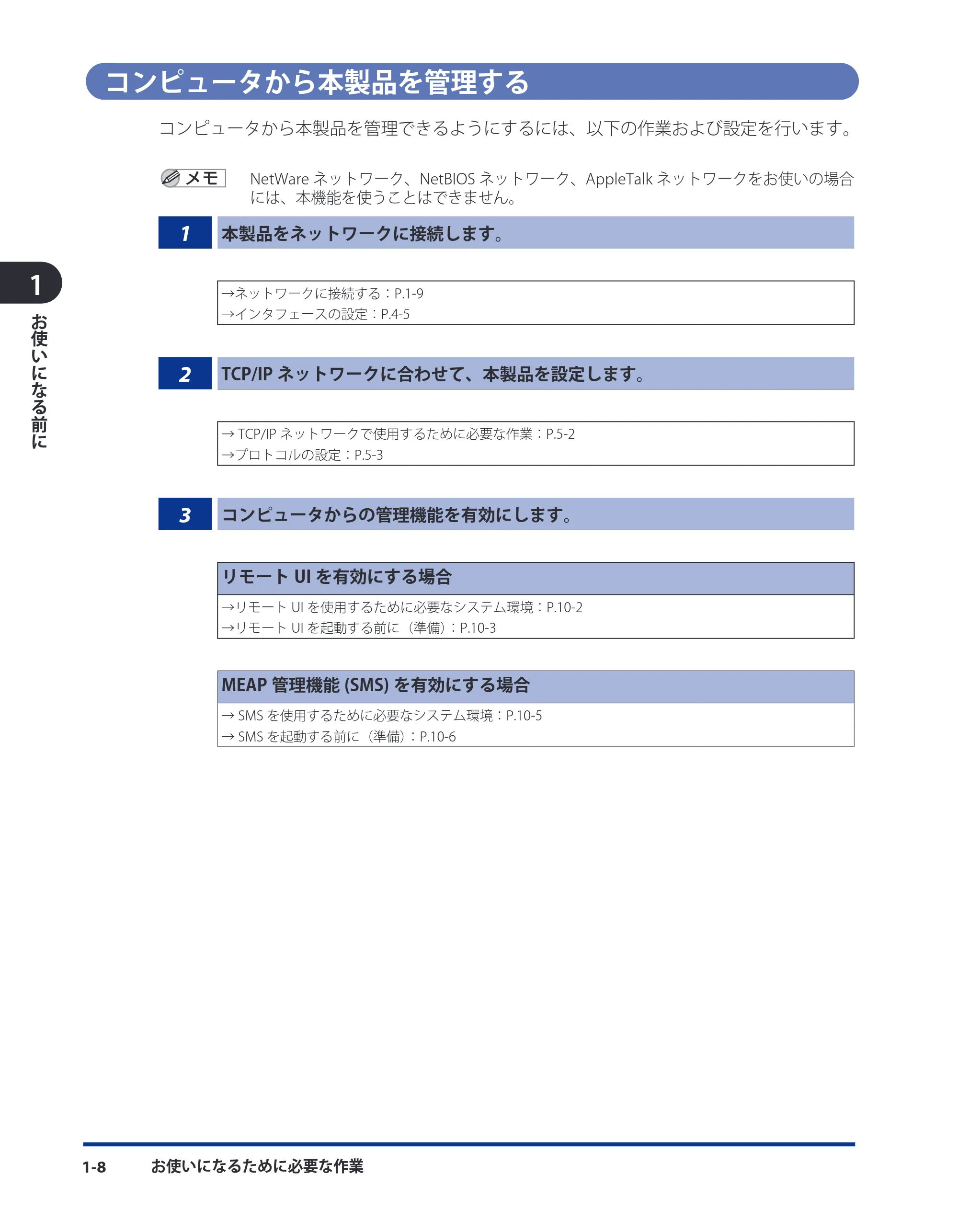 キヤノン LBP4510 スタートガイド 2012年2月7日（PDF：3.35MB） — コンピュータから本製品を管理する — 原本ページ — 18ページ