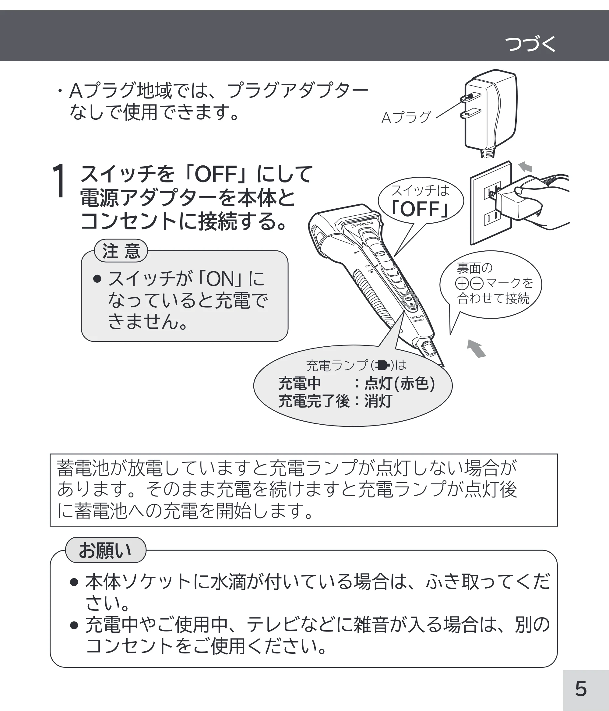 日立 RM-W248 取扱説明書 — 原本ページ — 5ページ